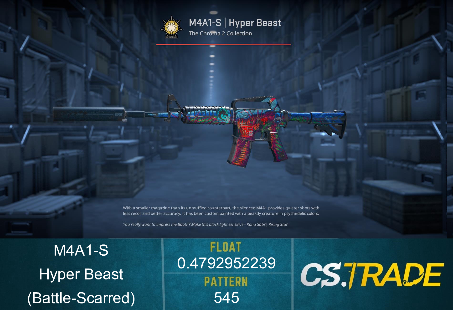StatTrak™ M4A1-S | Hyper Beast (Battle-Scarred) Screenshot