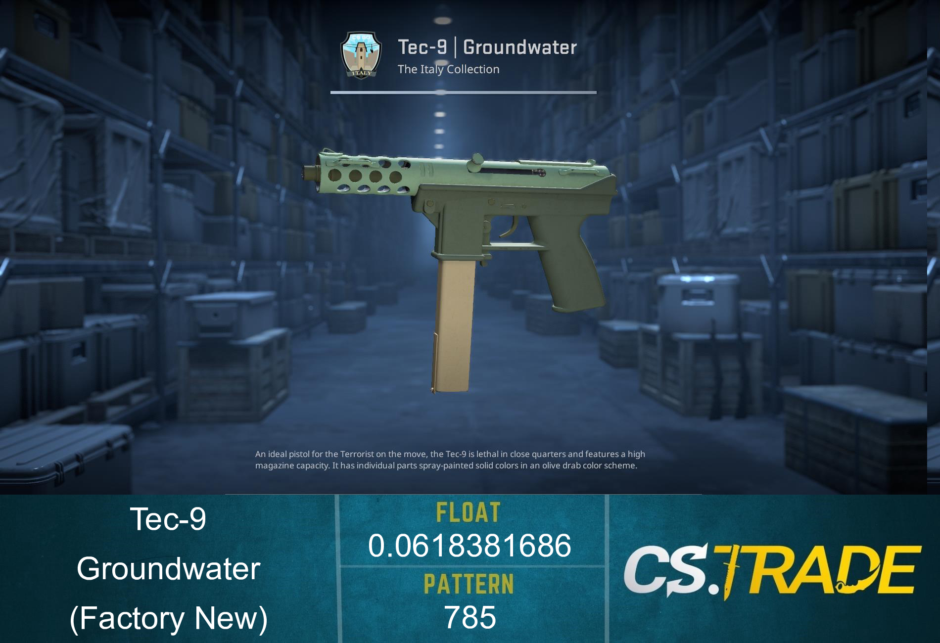 Tec-9 | Groundwater (Factory New) Screenshot