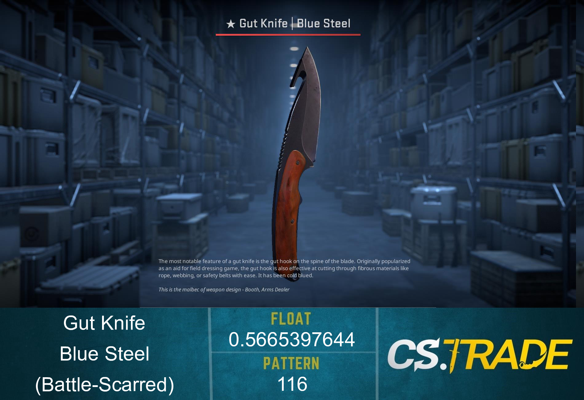 ★ Gut Knife | Blue Steel (Factory New) Screenshot