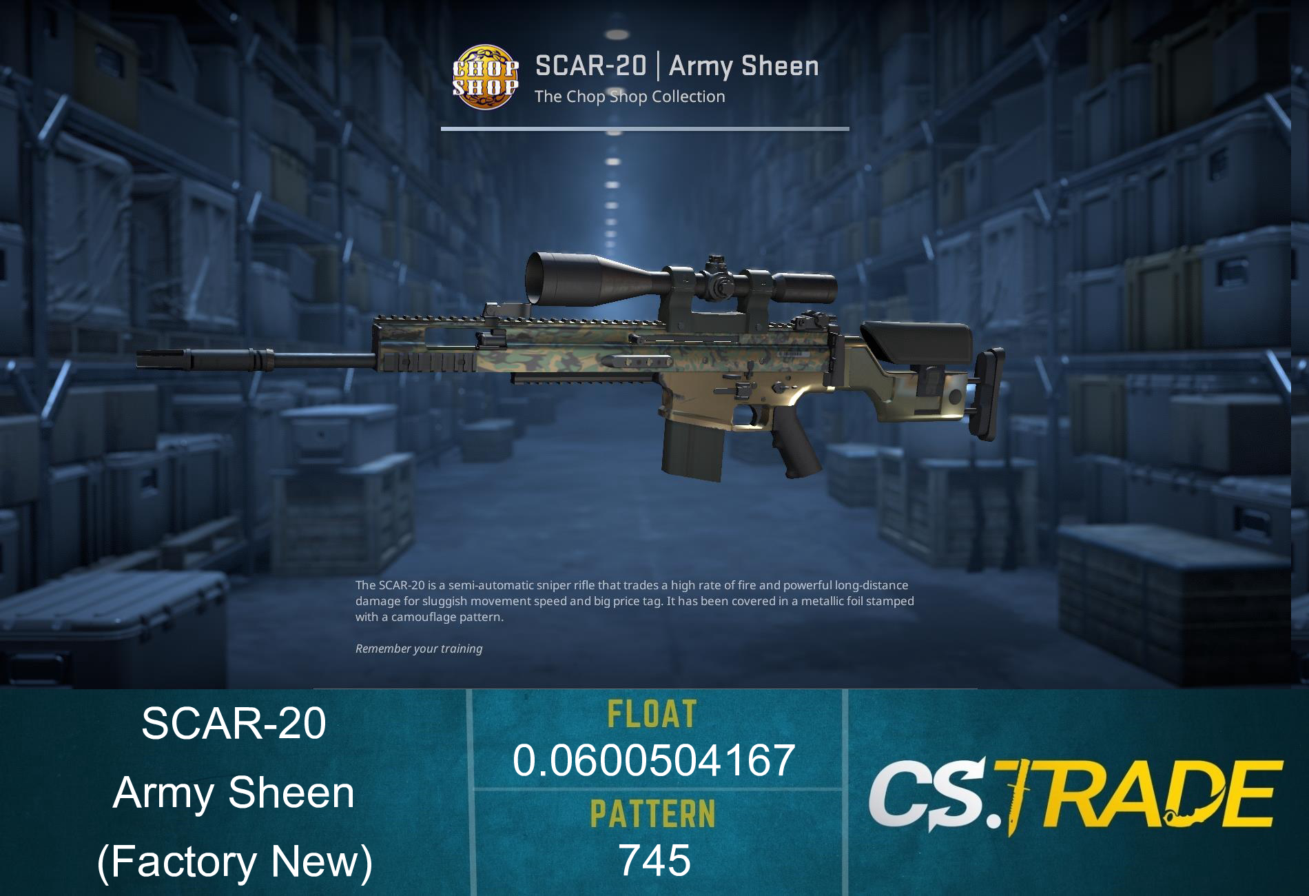 SCAR-20 | Army Sheen (Factory New) Screenshot