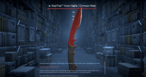 ★ StatTrak™ Kukri Knife | Crimson Web (Well-Worn) Screenshot