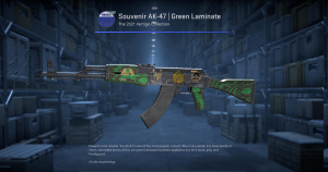 Souvenir AK-47 | Green Laminate (Minimal Wear) Screenshot