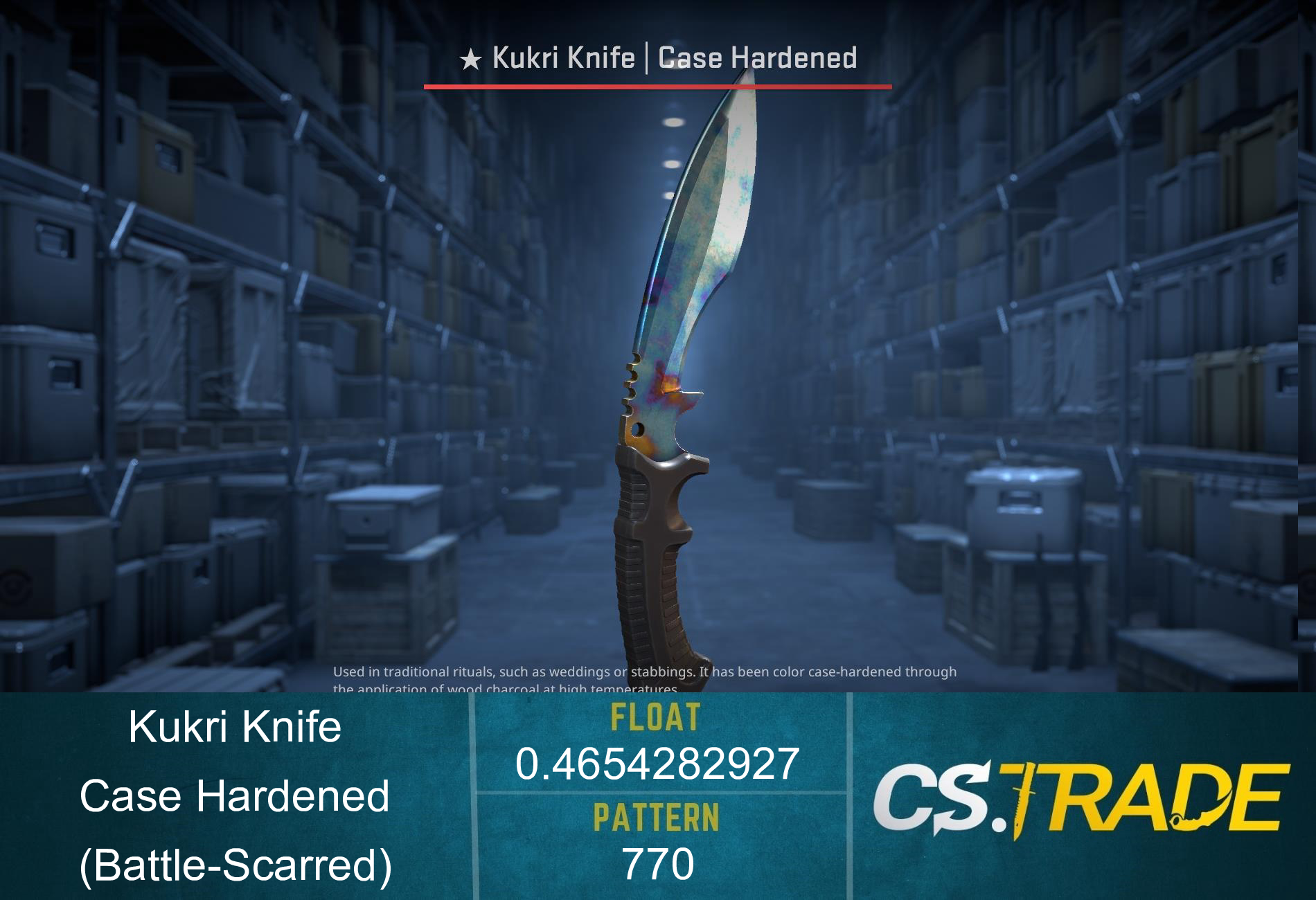 ★ StatTrak™ Kukri Knife | Case Hardened (Battle-Scarred) Screenshot