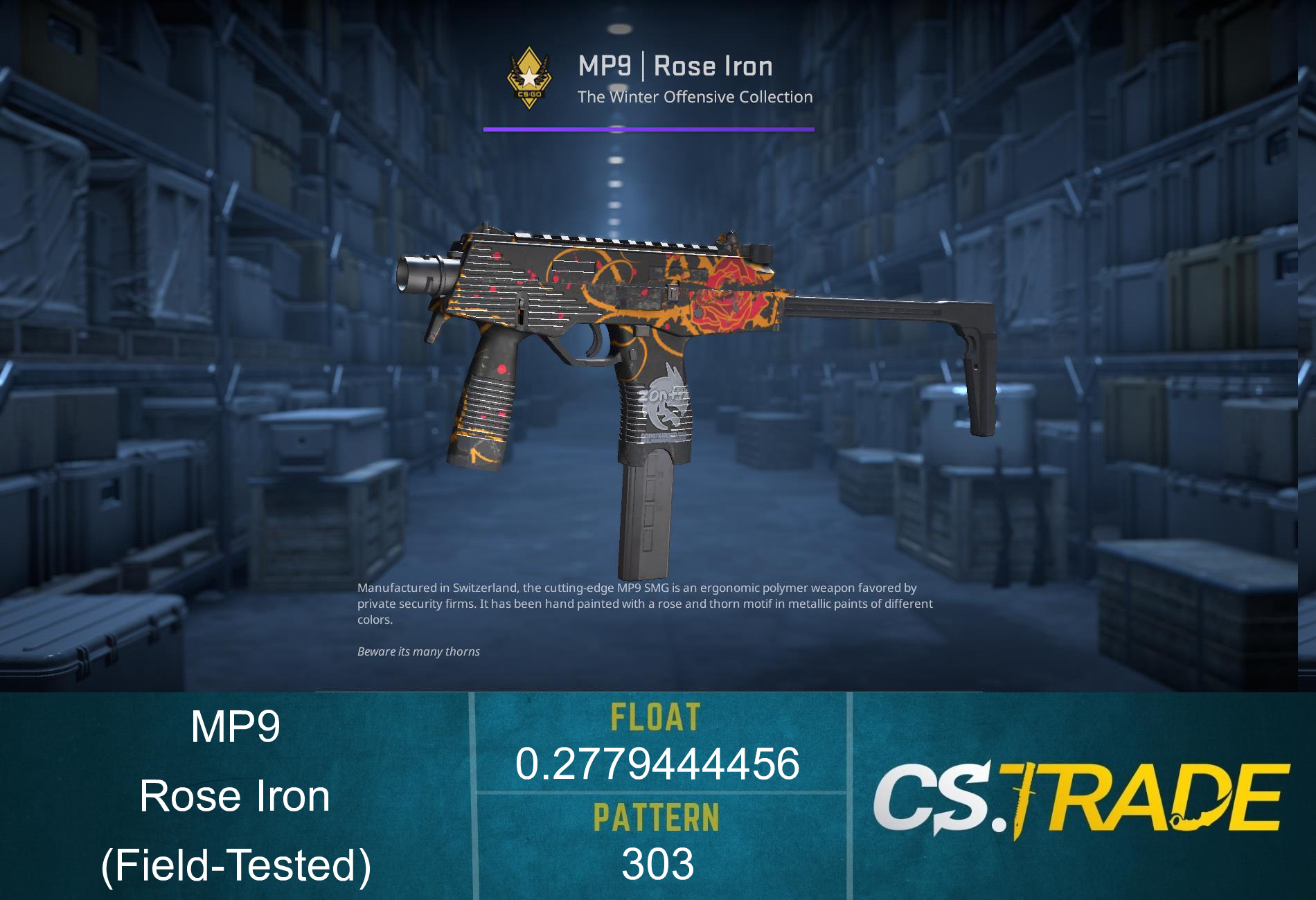 MP9 | Rose Iron (Field-Tested)