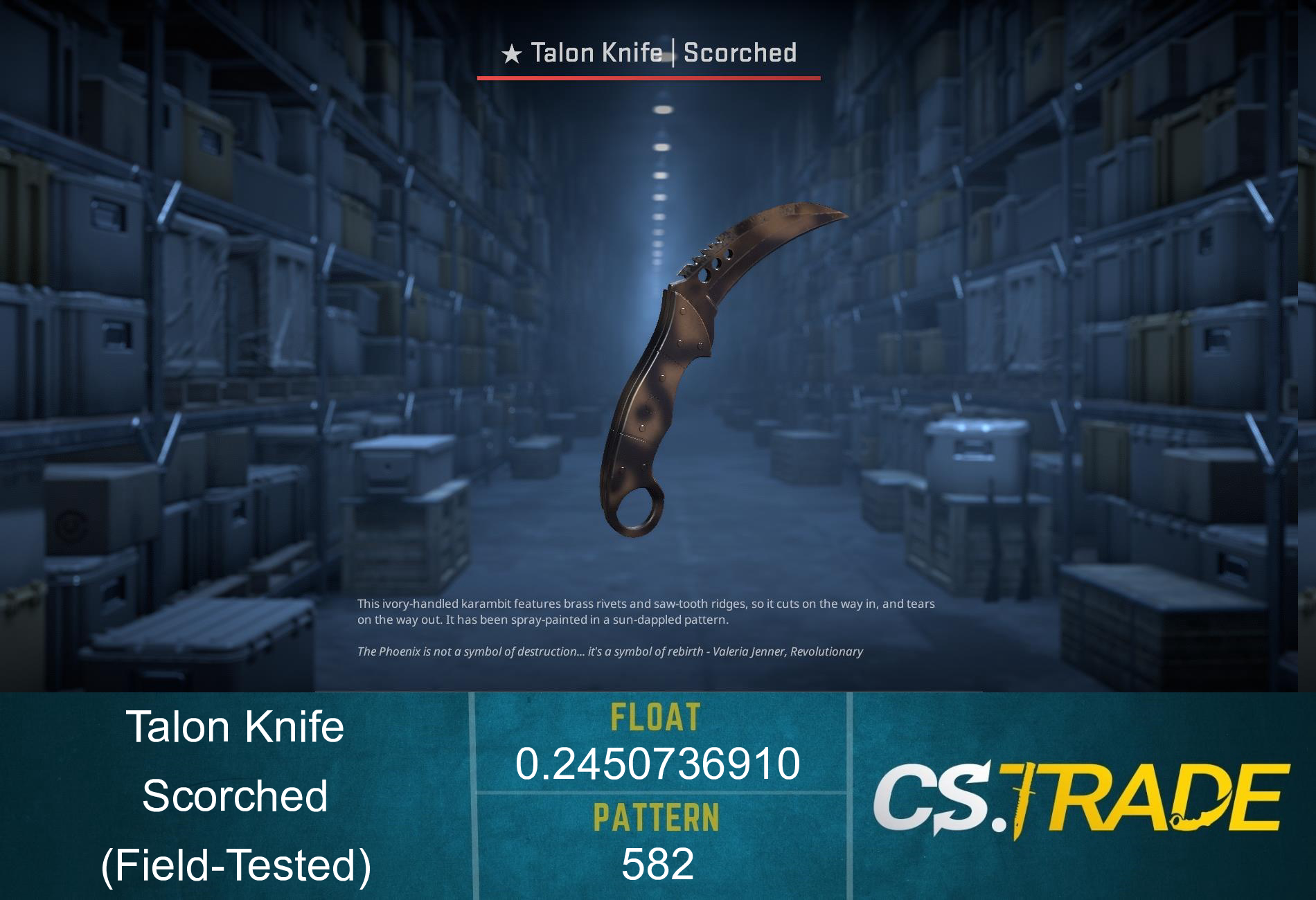 ★ Talon Knife | Scorched (Factory New) Screenshot