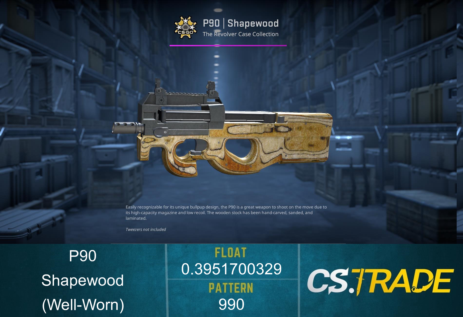 P90 | Shapewood (Well-Worn) Screenshot