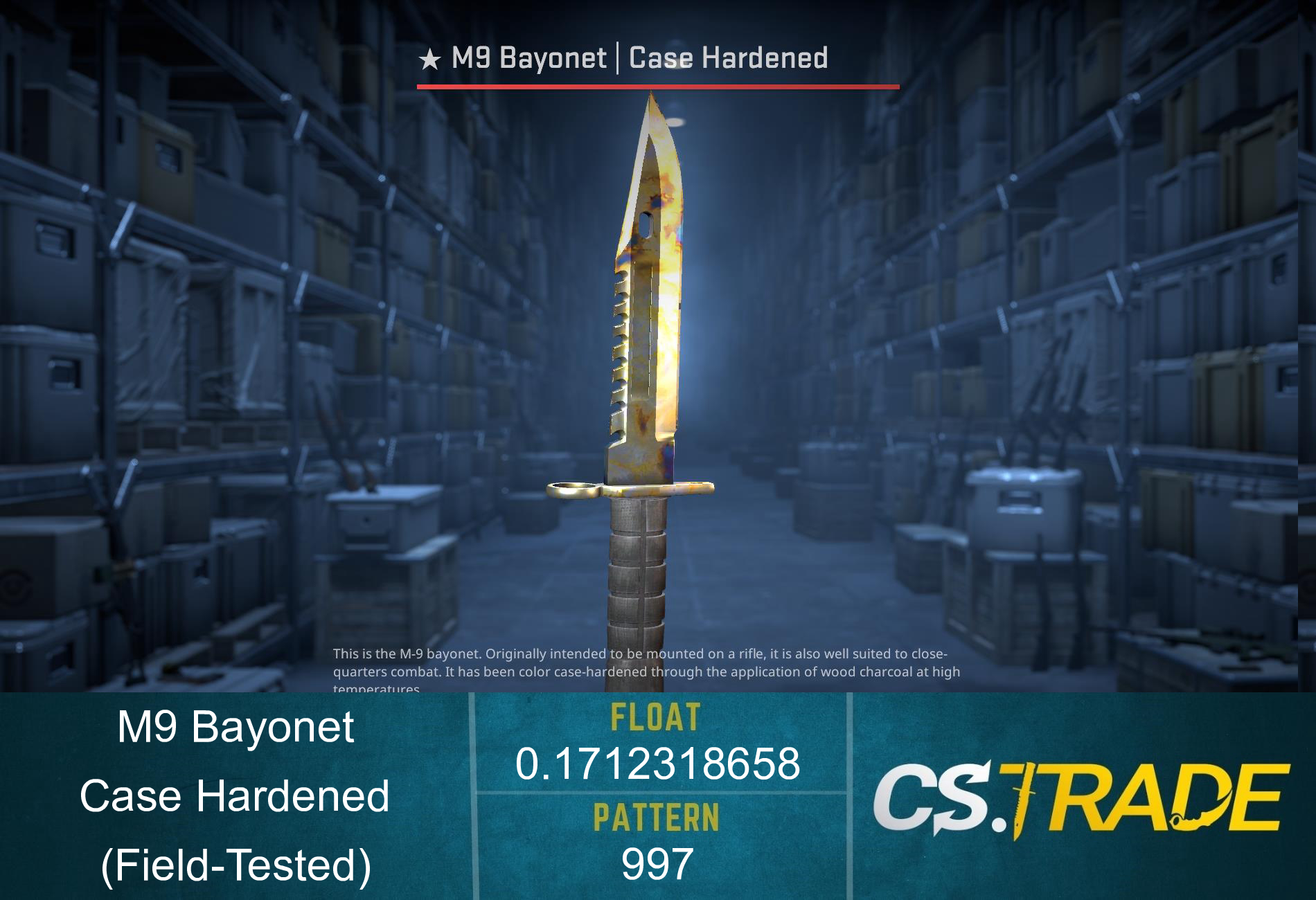 ★ StatTrak™ M9 Bayonet | Case Hardened (Field-Tested) Screenshot