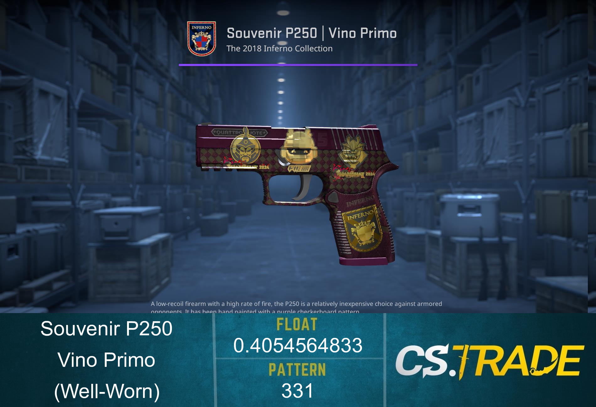 Souvenir P250 | Vino Primo (Well-Worn) Screenshot