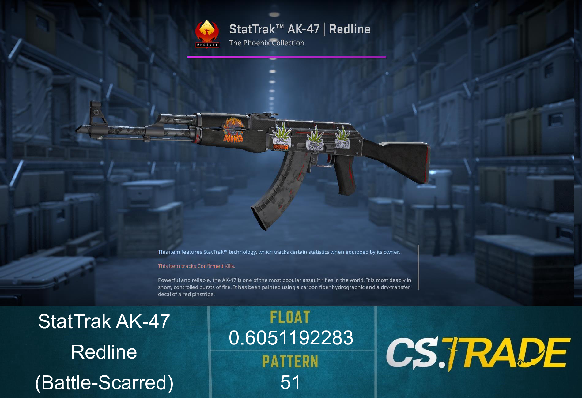 StatTrak™ AK-47 | Redline (Battle-Scarred)