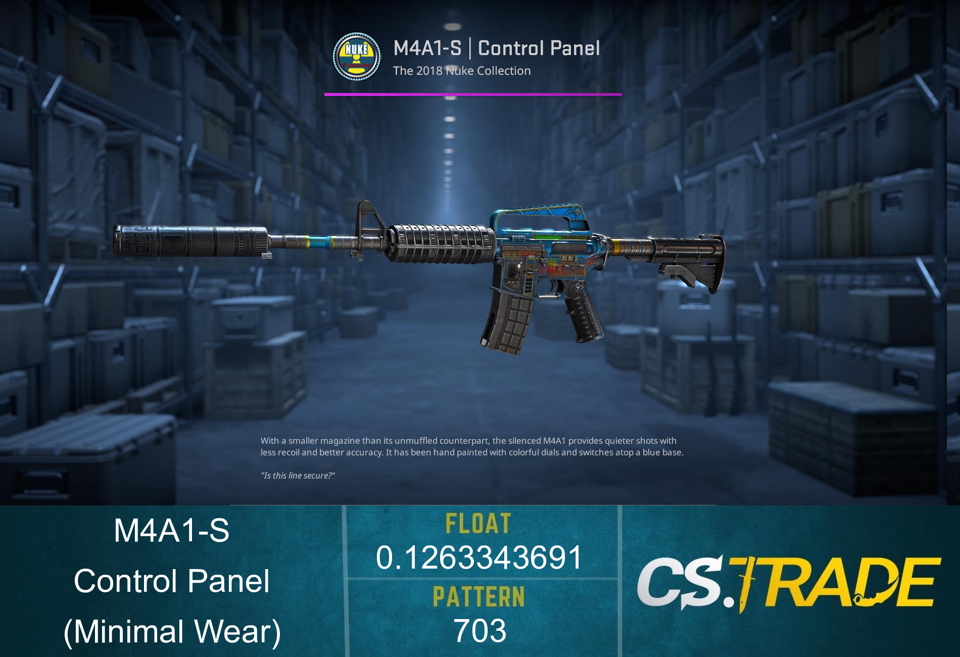 M4A1-S | Control Panel (Minimal Wear) Screenshot