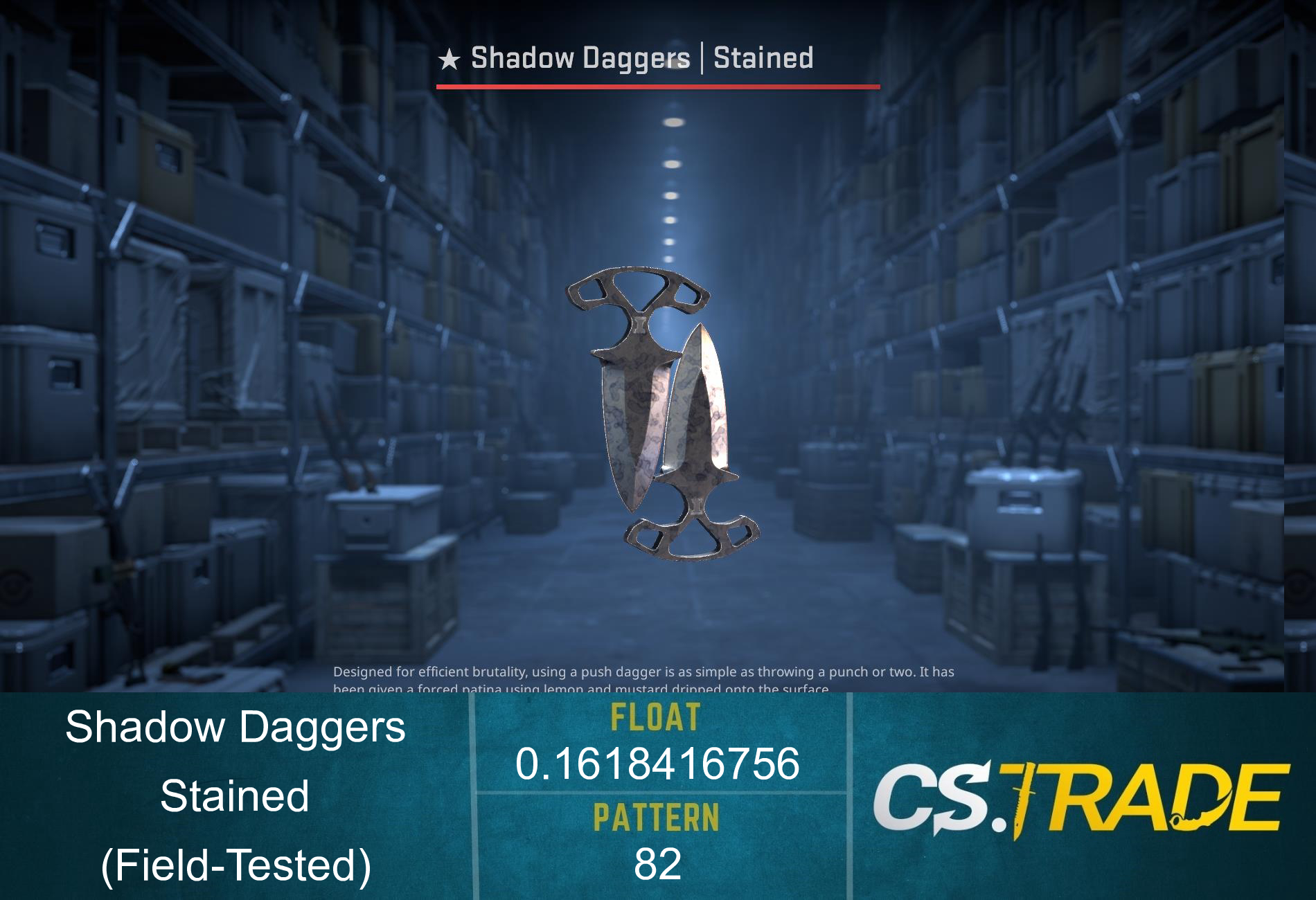 ★ Shadow Daggers | Stained (Field-Tested) Screenshot