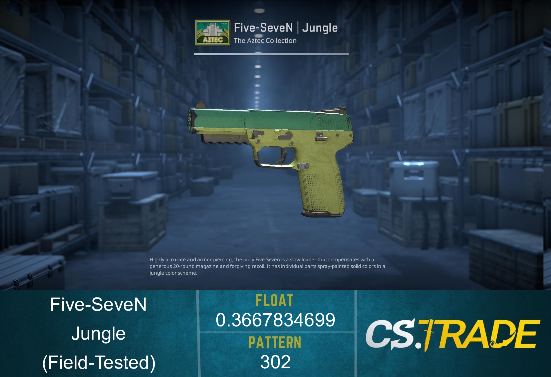 Five-SeveN | Jungle (Factory New) Screenshot