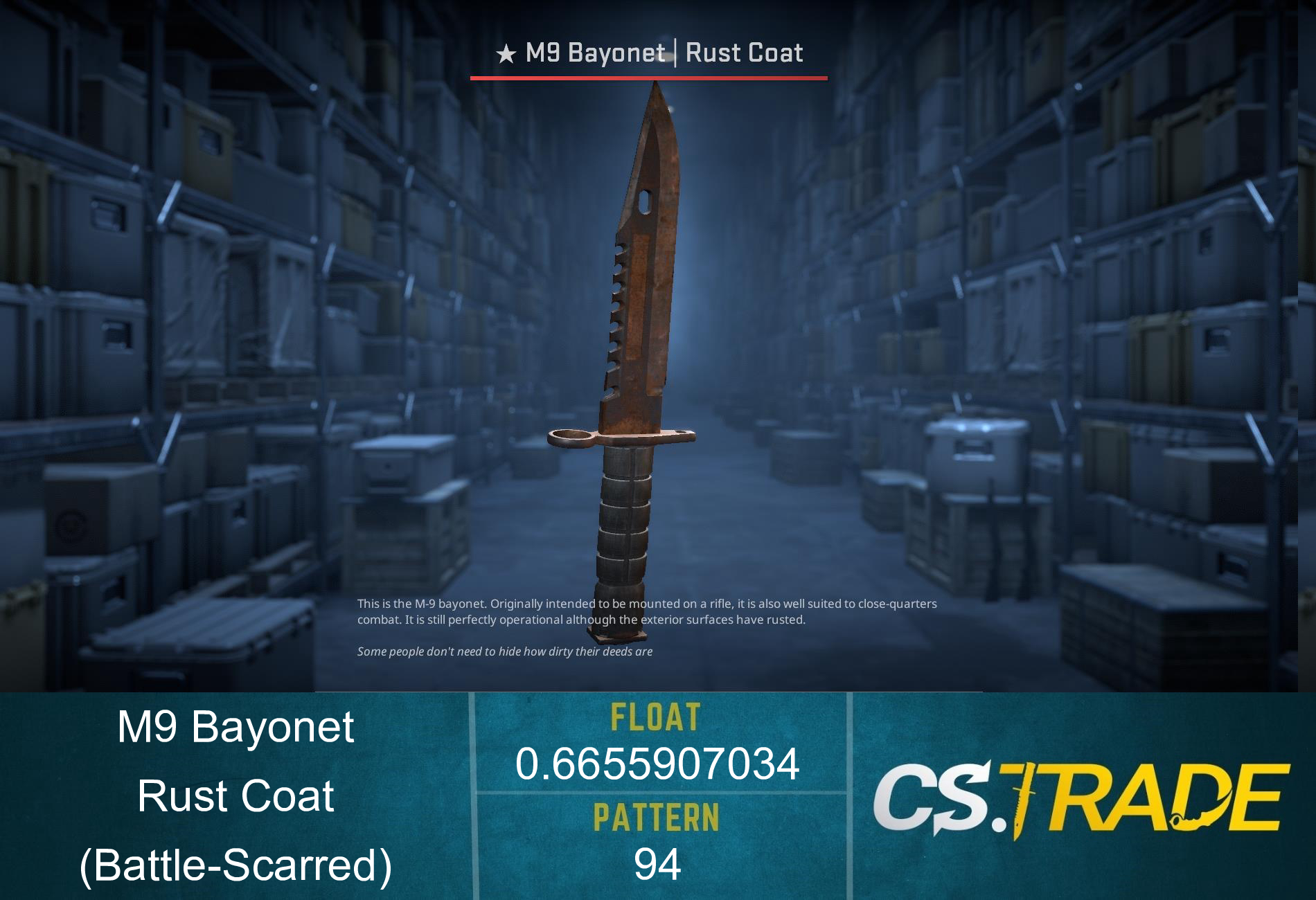 ★ M9 Bayonet | Rust Coat (Well-Worn) Screenshot