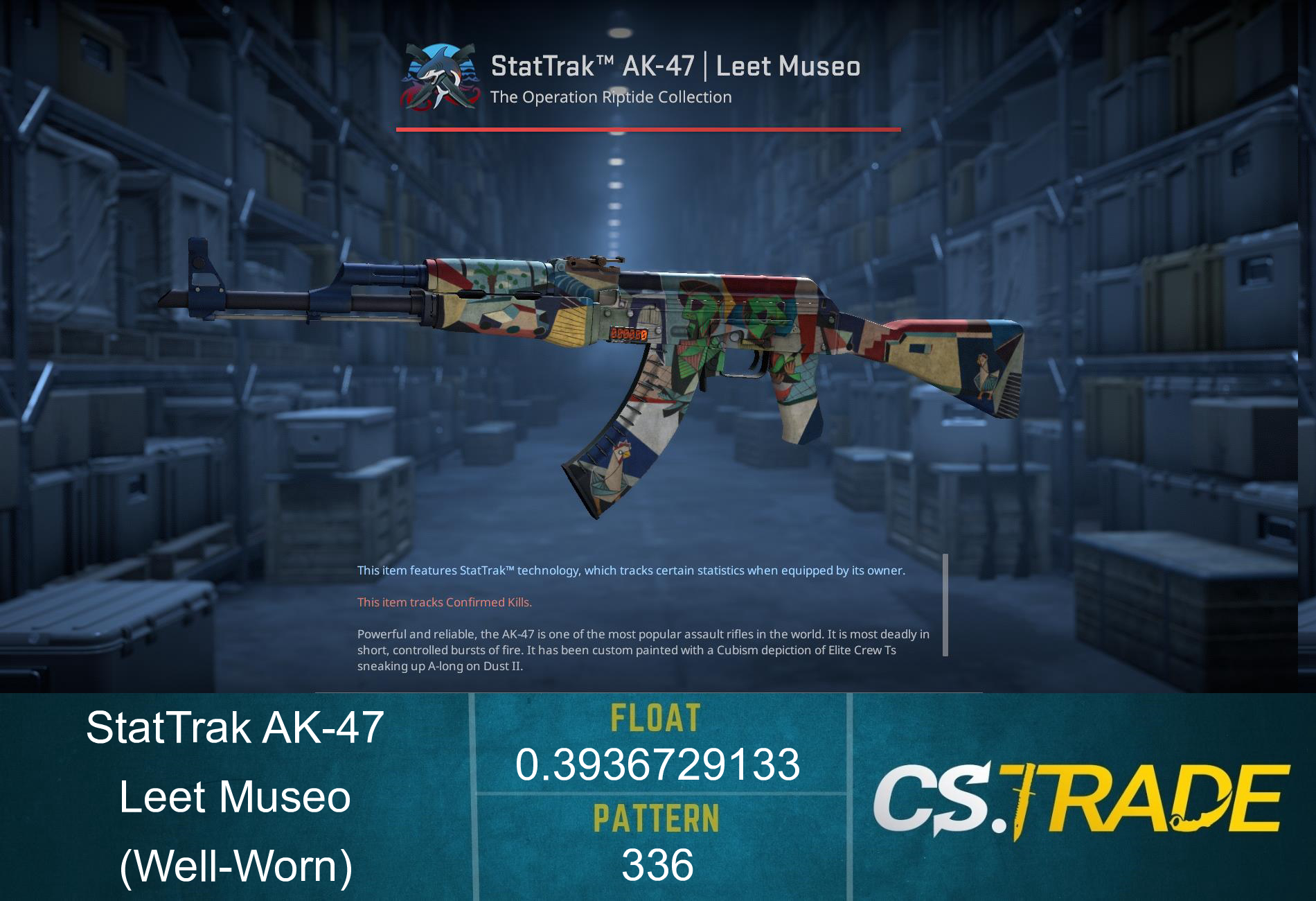 StatTrak™ AK-47 | Leet Museo (Well-Worn)