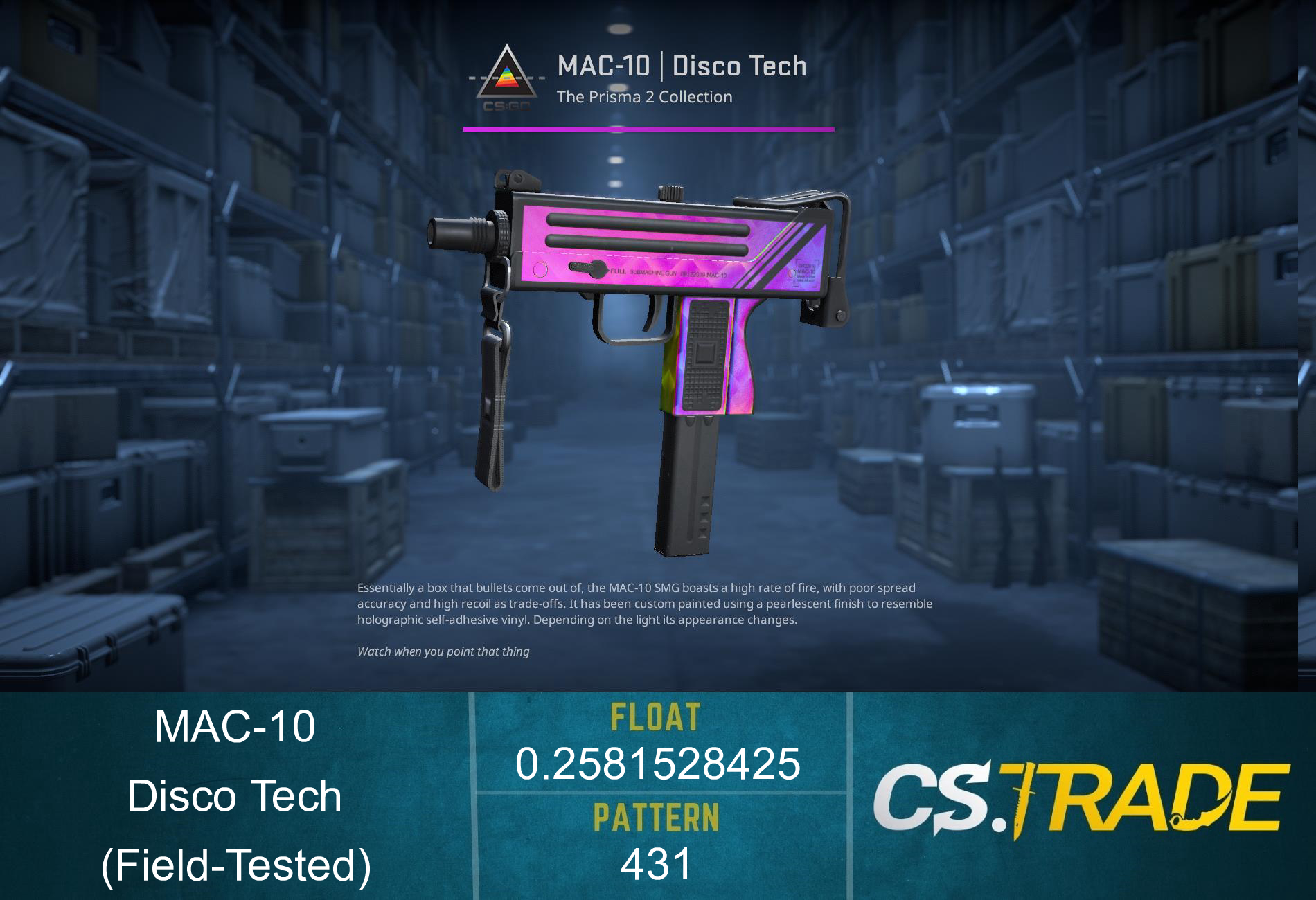 MAC-10 | Disco Tech (Field-Tested) Screenshot