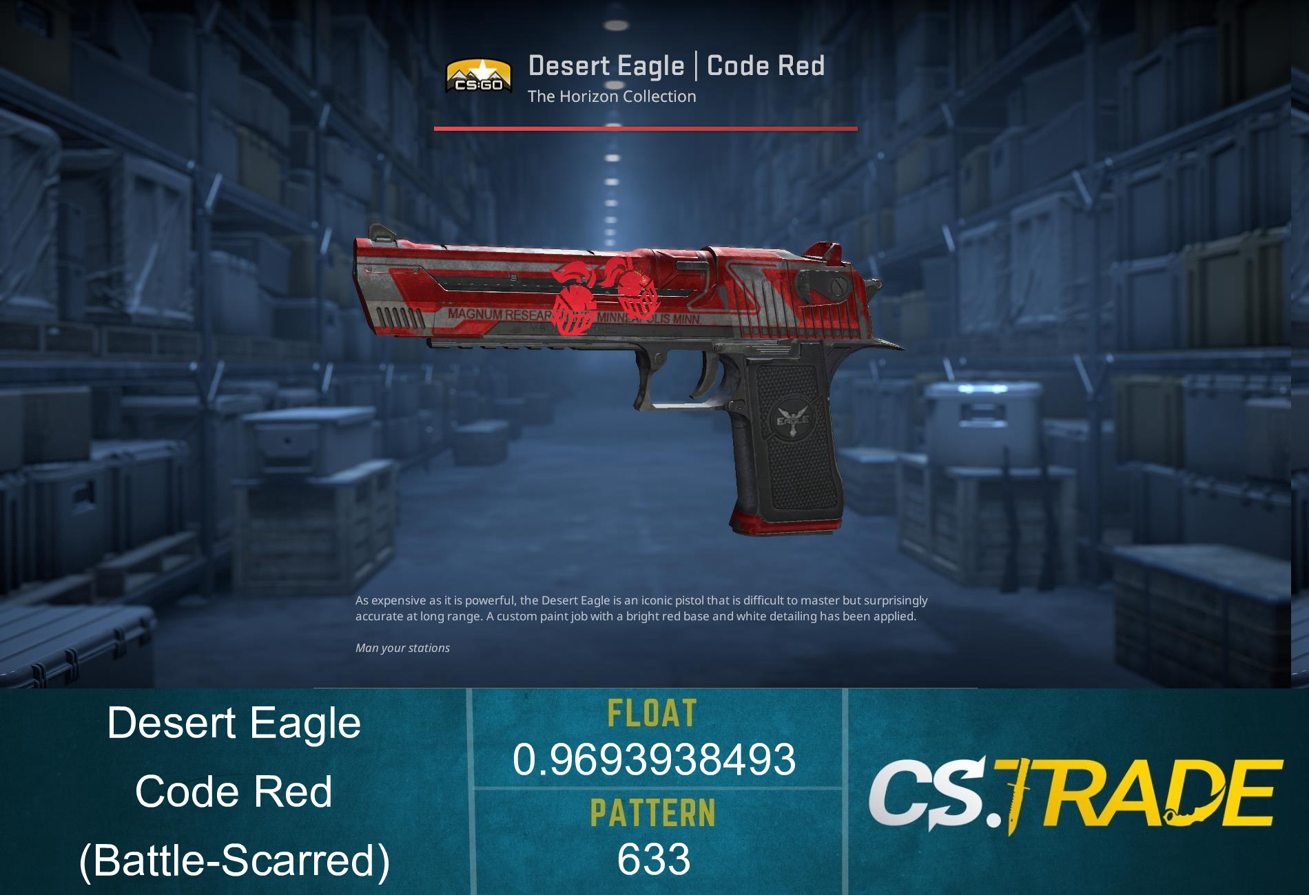 Desert Eagle | Code Red (Battle-Scarred)