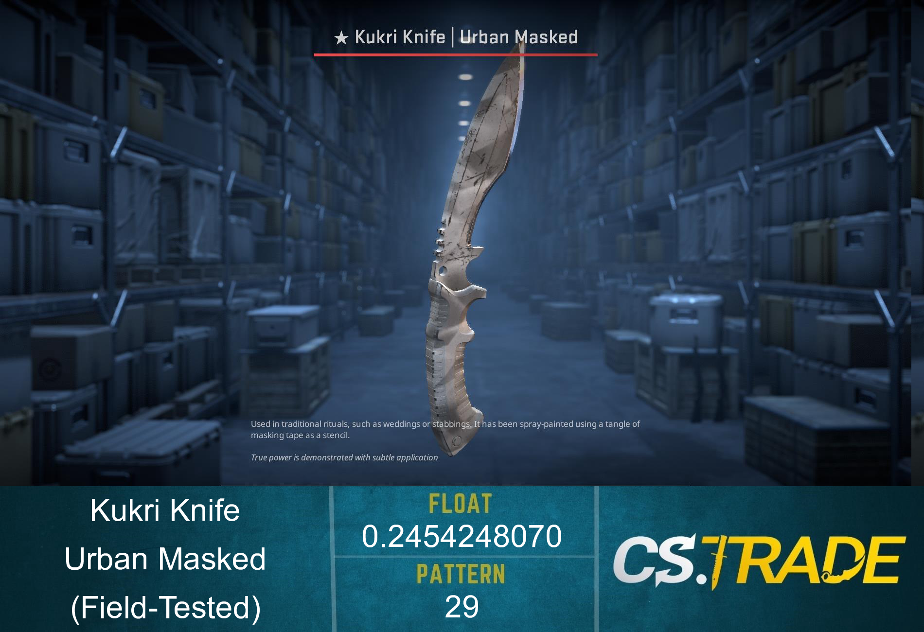 ★ Kukri Knife | Urban Masked (Field-Tested)