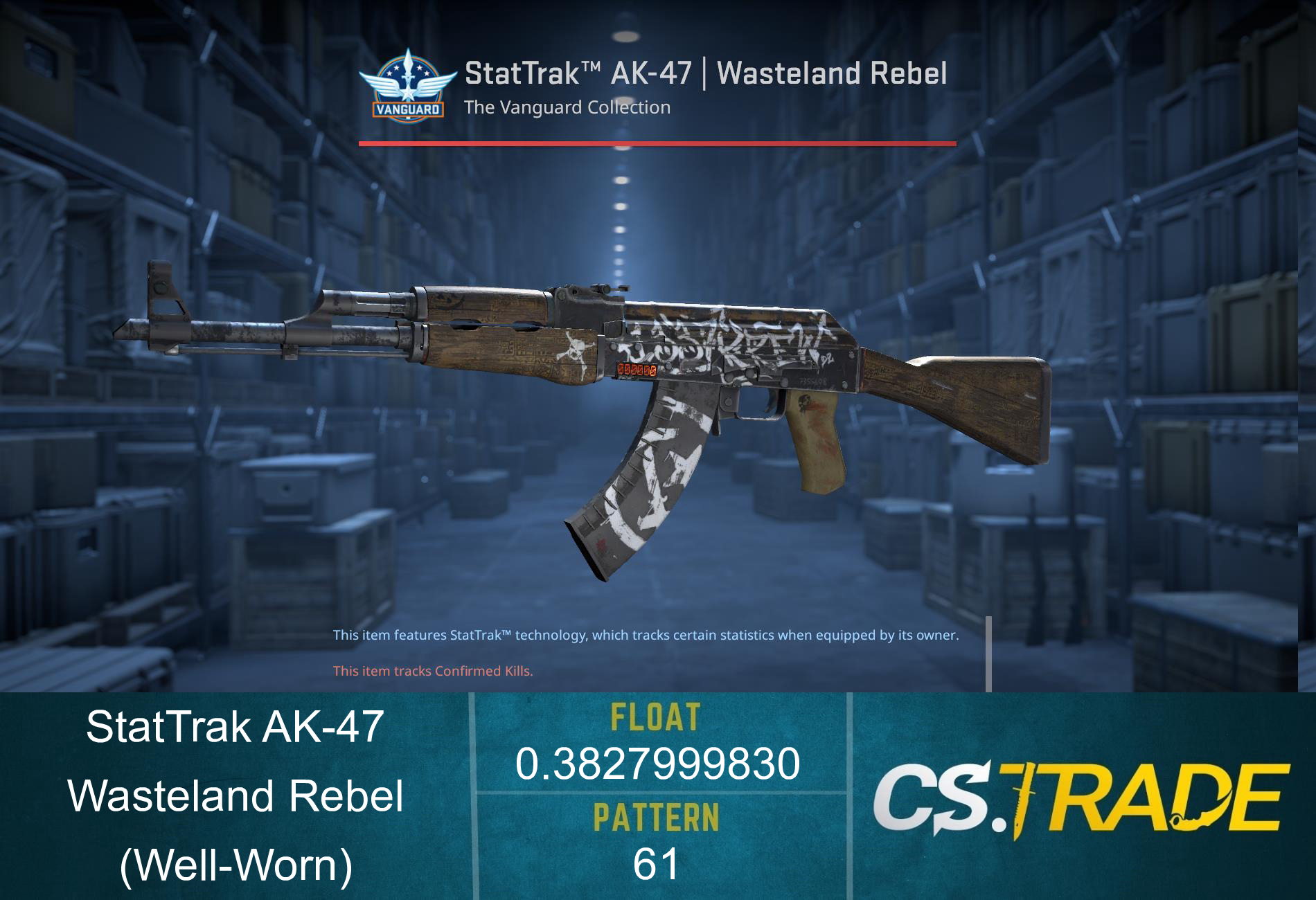 StatTrak™ AK-47 | Wasteland Rebel (Well-Worn) Screenshot