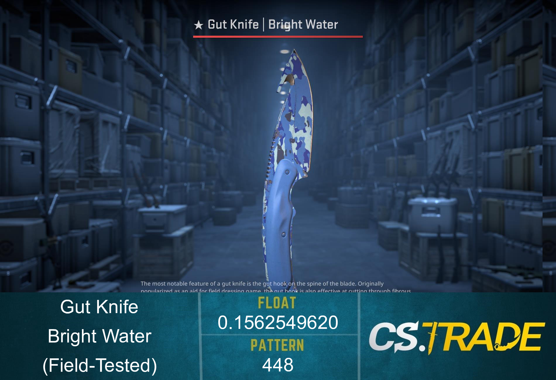 ★ Gut Knife | Bright Water (Field-Tested) Screenshot