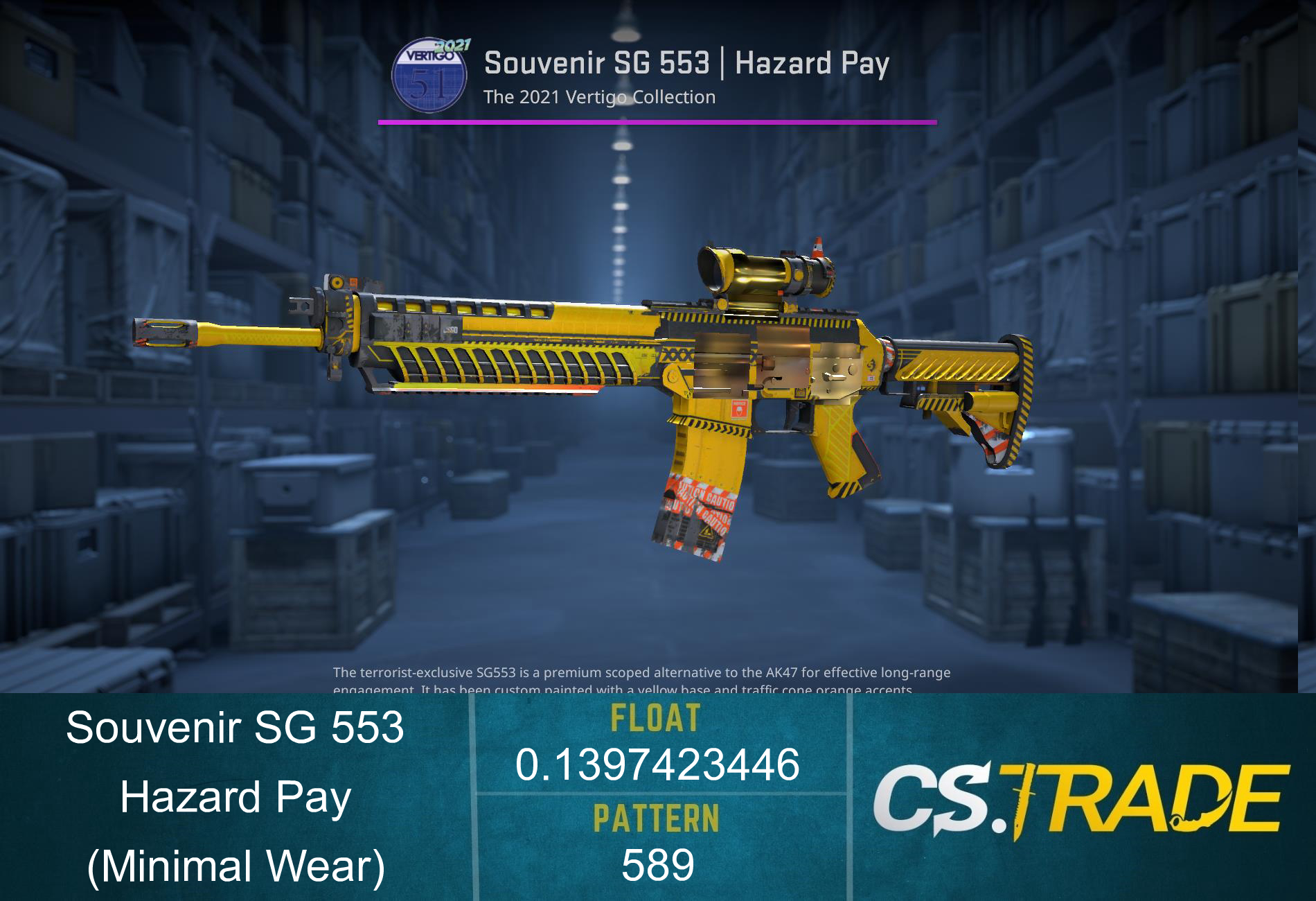 Souvenir SG 553 | Hazard Pay (Minimal Wear) Screenshot
