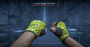 ★ Hand Wraps | CAUTION! (Battle-Scarred) Screenshot
