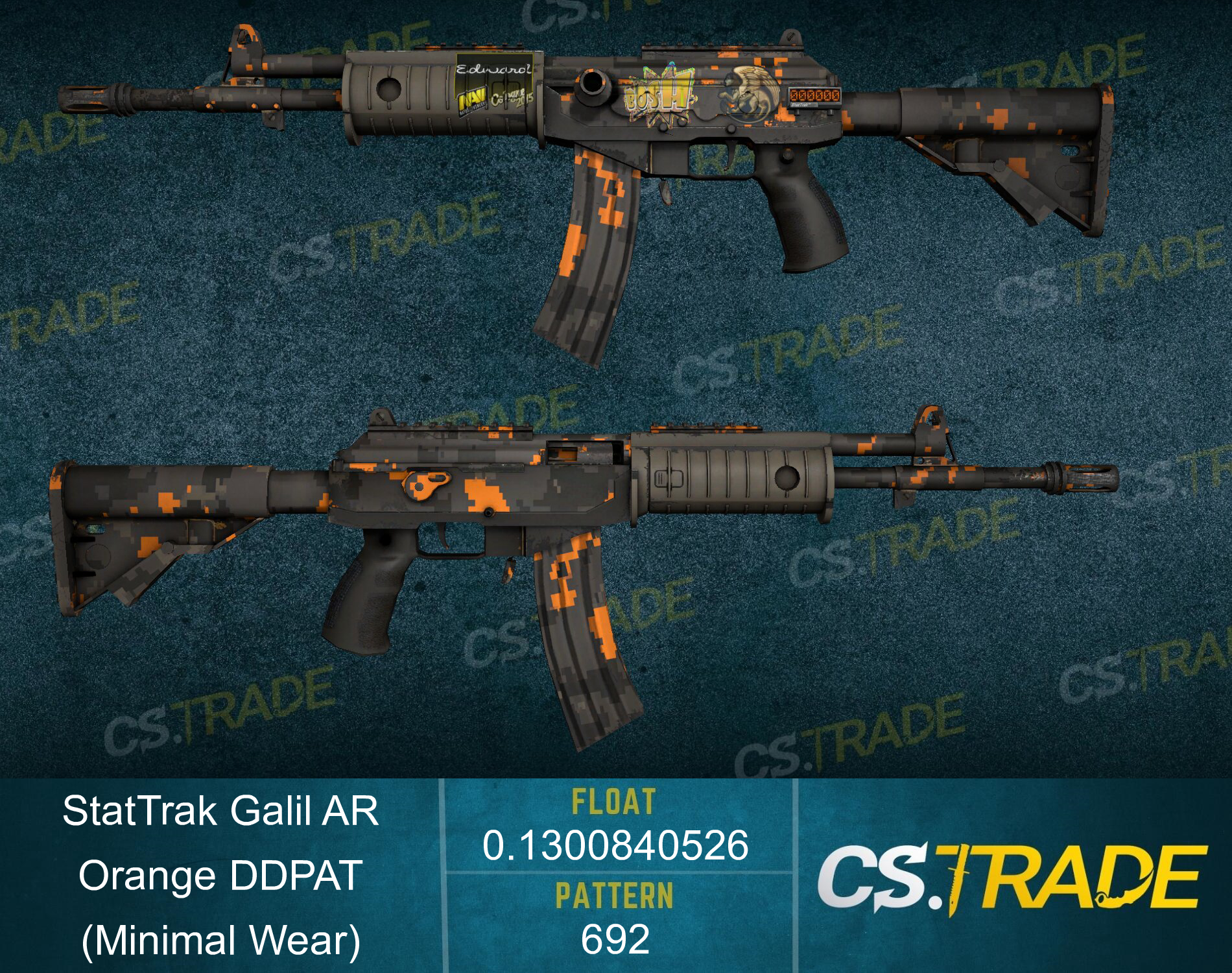 StatTrak™ Galil AR | Orange DDPAT (Minimal Wear) Screenshot