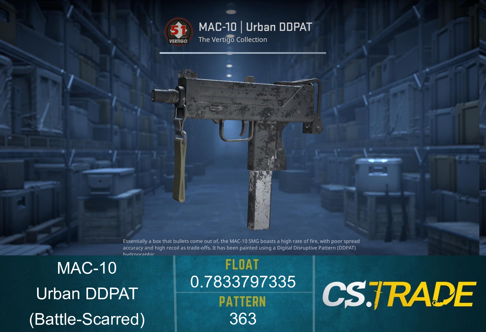 Souvenir MAC-10 | Urban DDPAT (Battle-Scarred) Screenshot