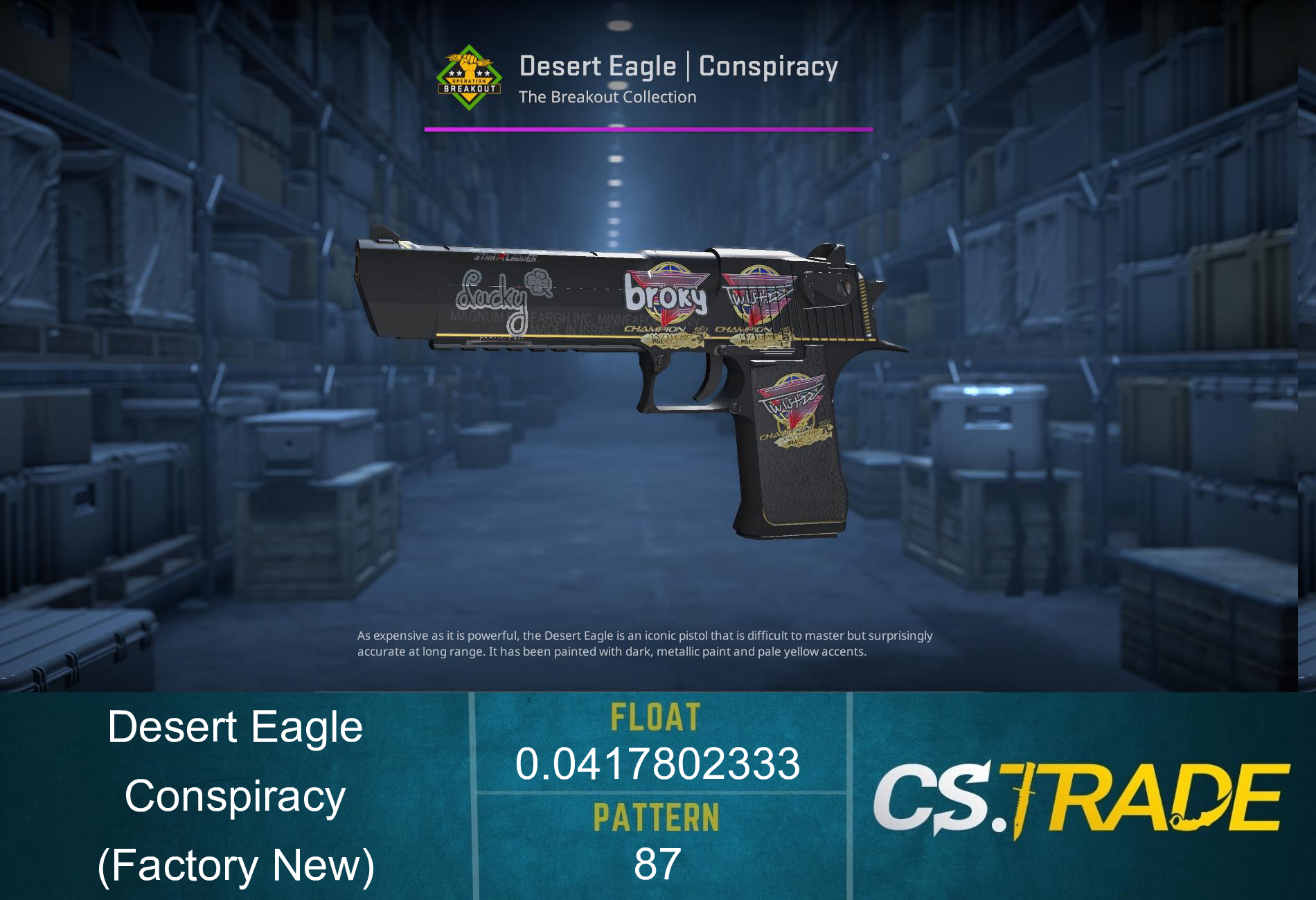 Desert Eagle | Conspiracy (Factory New) Screenshot