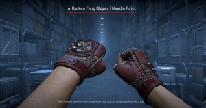 ★ Broken Fang Gloves | Needle Point (Field-Tested) Screenshot