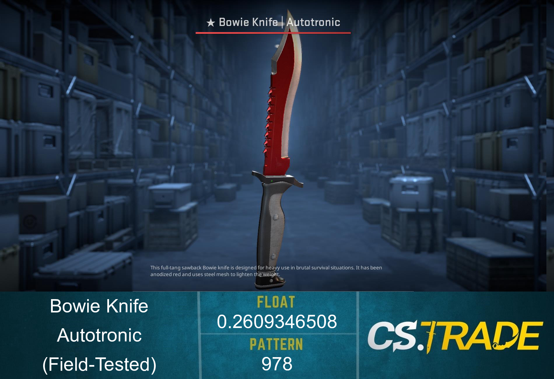 ★ StatTrak™ Bowie Knife | Autotronic (Field-Tested) Screenshot
