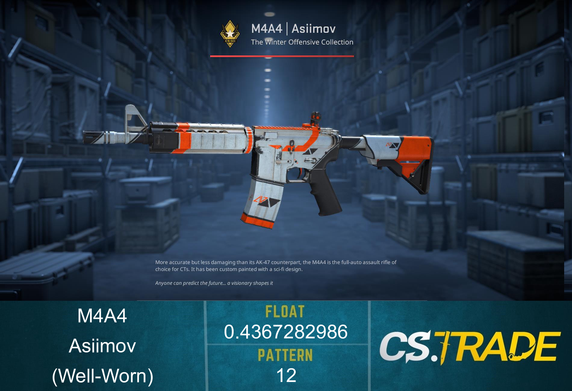 M4A4 | Asiimov (Well-Worn) Screenshot