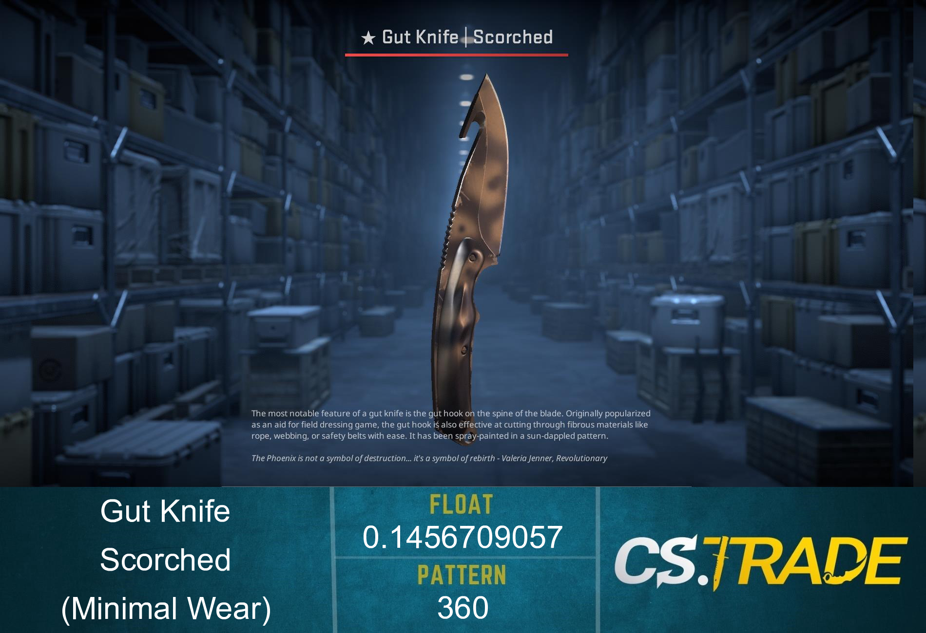 ★ Gut Knife | Scorched (Minimal Wear)