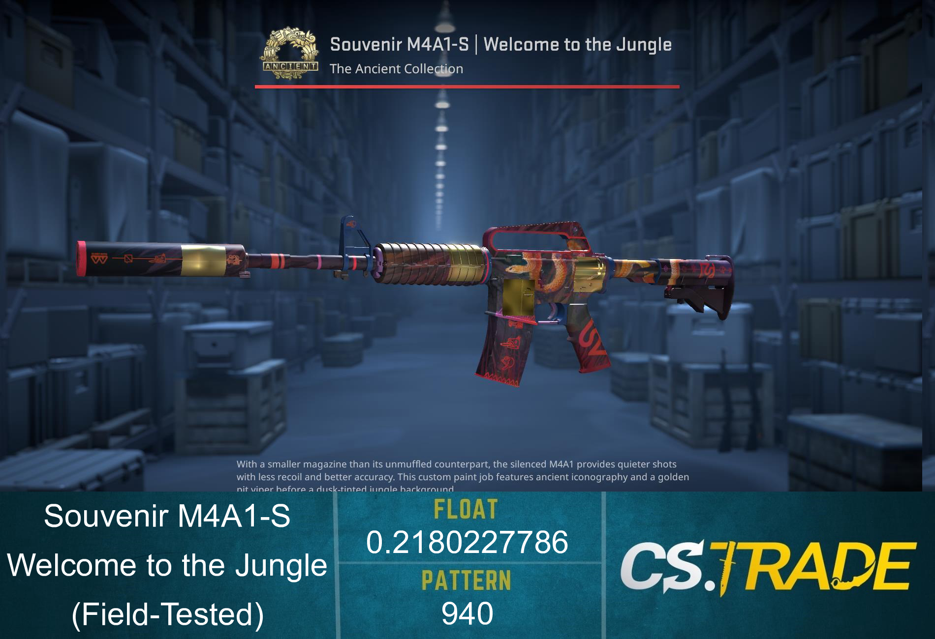 M4A1-S | Welcome to the Jungle (Field-Tested) Screenshot