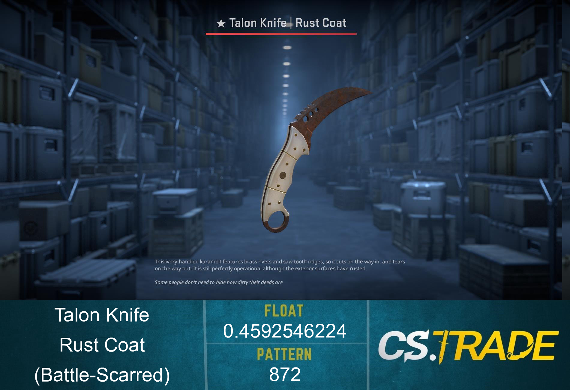 ★ Talon Knife | Rust Coat (Well-Worn) Screenshot