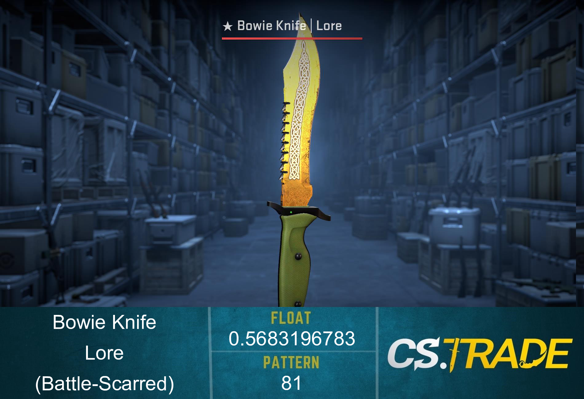 ★ StatTrak™ Bowie Knife | Lore (Battle-Scarred) Screenshot