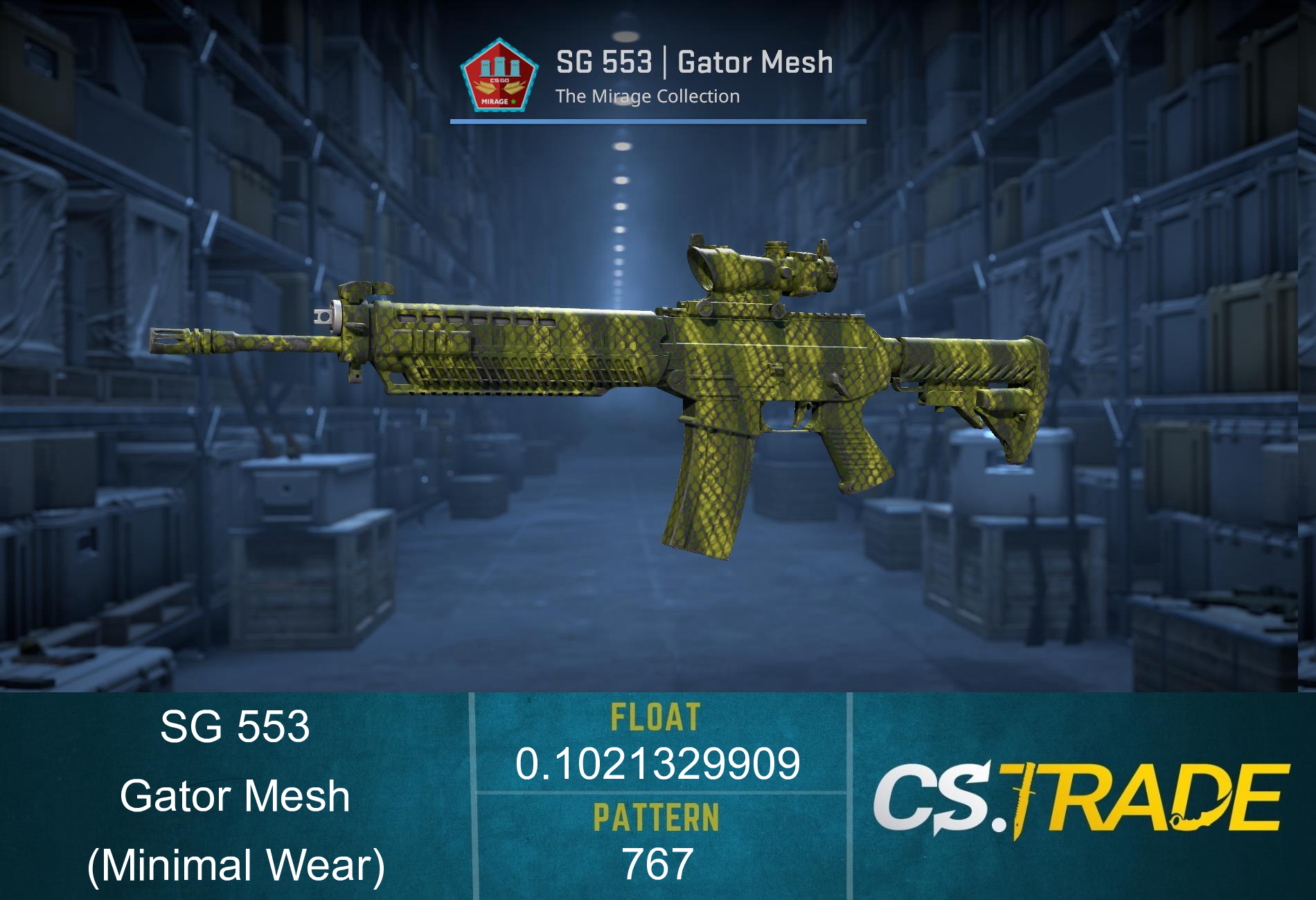 Souvenir SG 553 | Gator Mesh (Minimal Wear) Screenshot