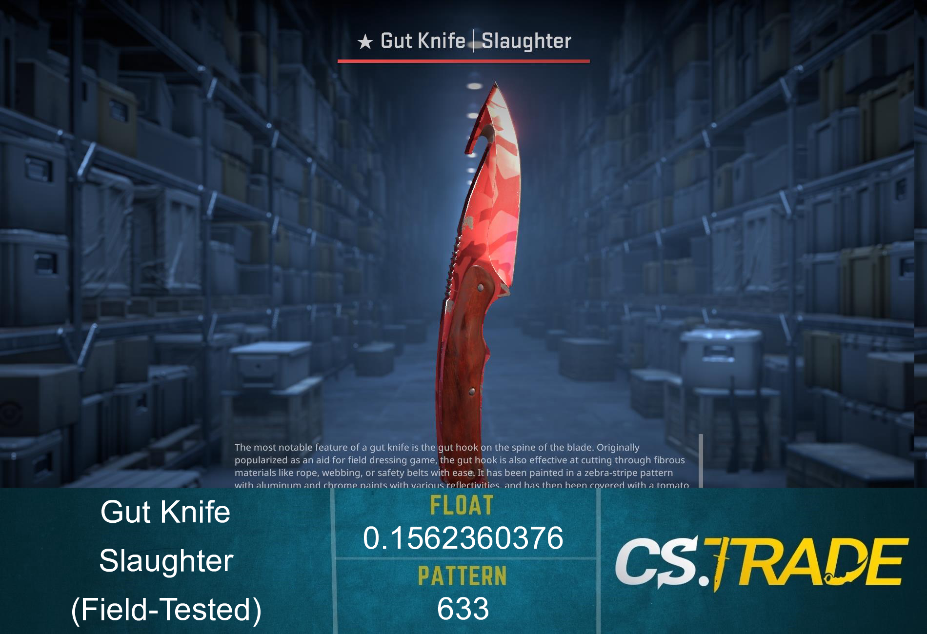 ★ StatTrak™ Gut Knife | Slaughter (Field-Tested) Screenshot