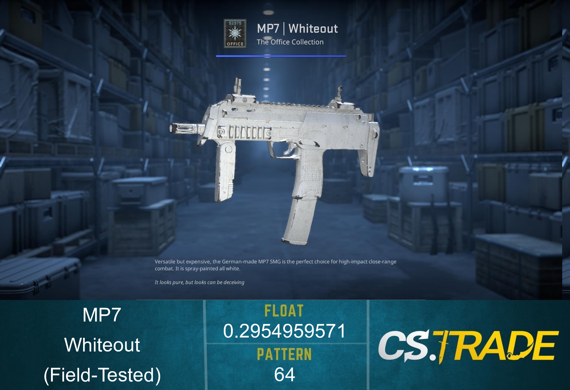 MP7 | Whiteout (Factory New) Screenshot