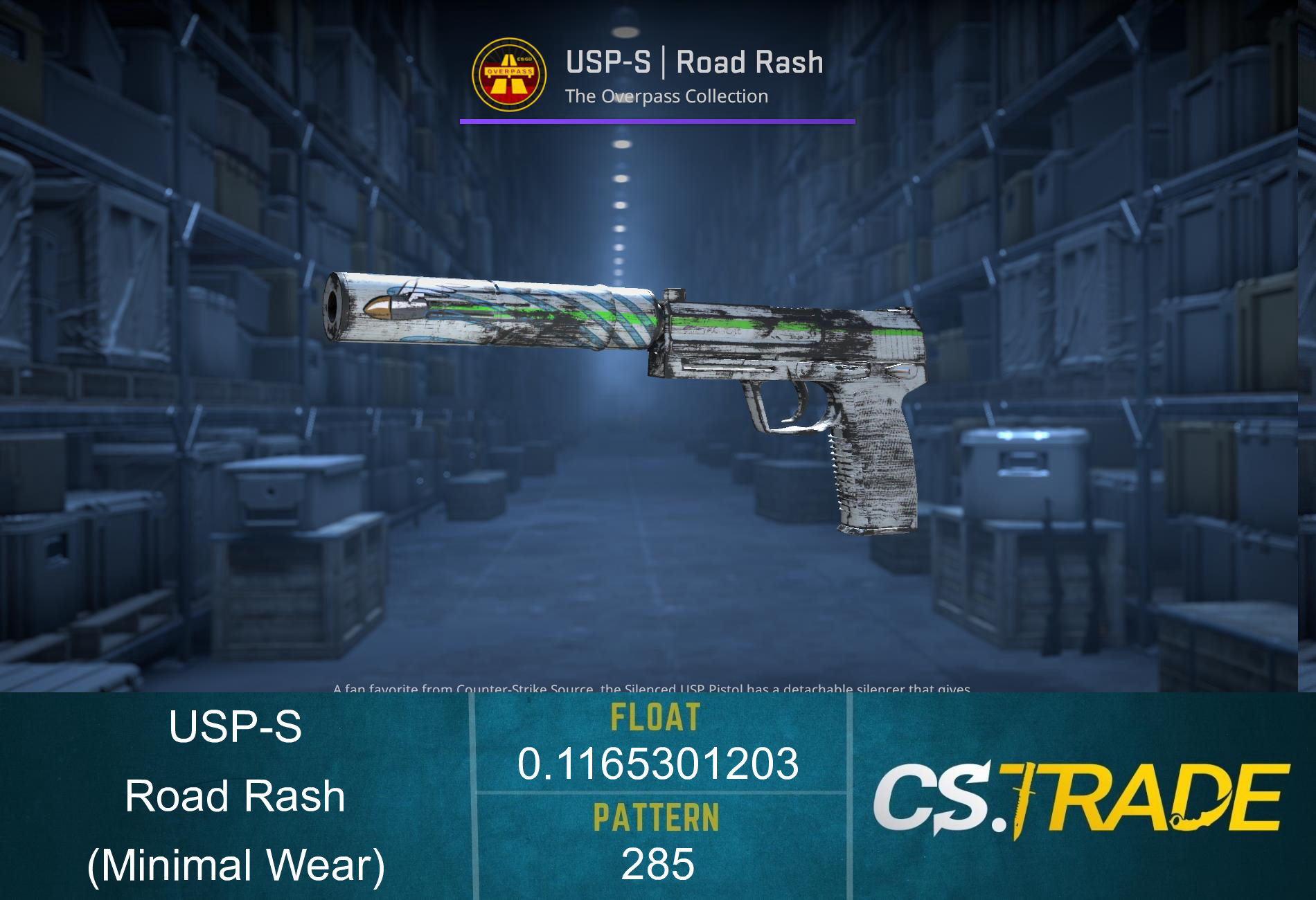 USP-S | Road Rash (Minimal Wear) Screenshot