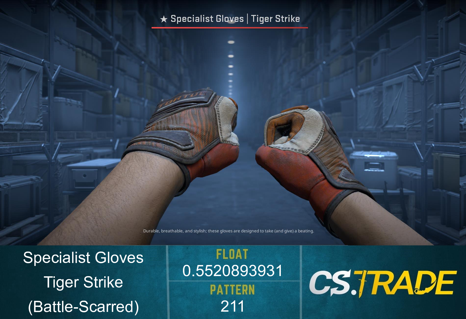 ★ Specialist Gloves | Tiger Strike (Factory New) Screenshot