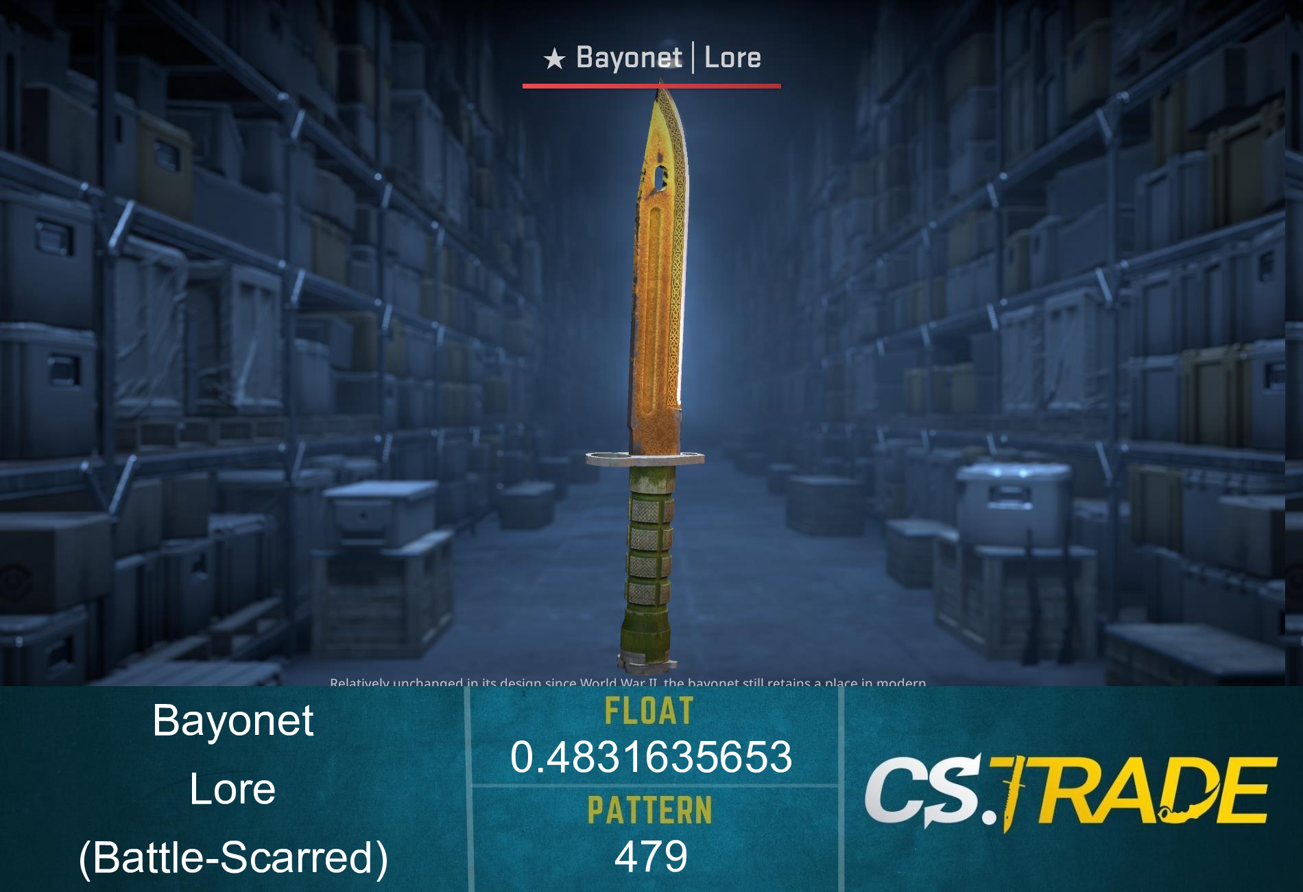 ★ Bayonet | Lore (Battle-Scarred) Screenshot