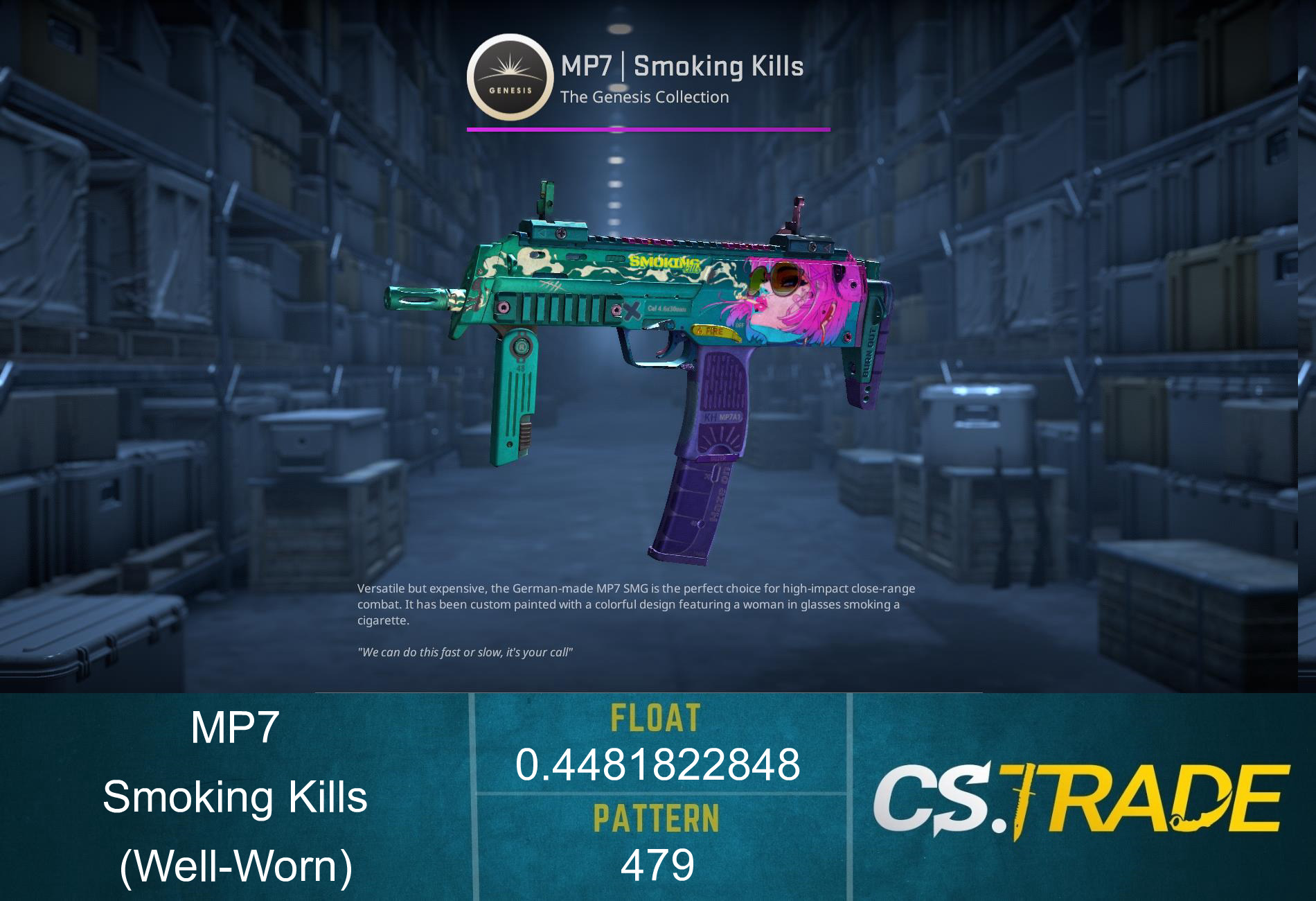 MP7 | Smoking Kills (Well-Worn)