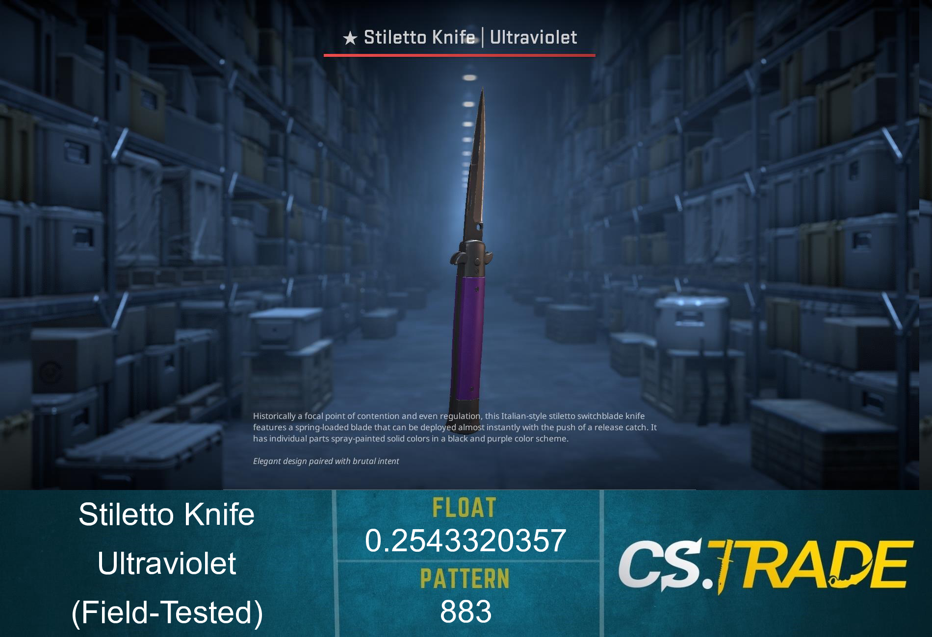 ★ Stiletto Knife | Ultraviolet (Factory New) Screenshot