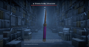 ★ Stiletto Knife | Ultraviolet (Field-Tested) Screenshot