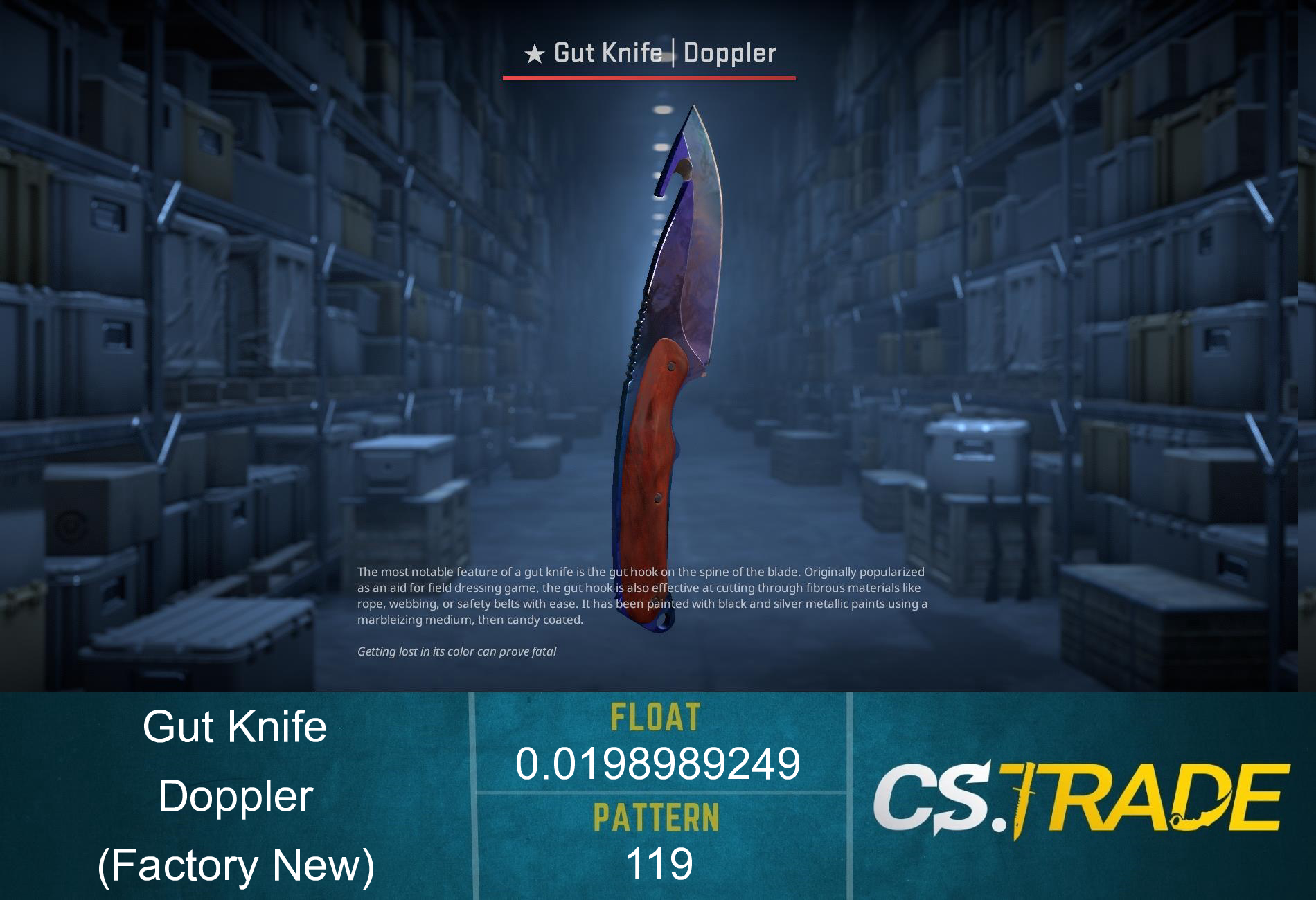★ Gut Knife | Doppler Phase 3 (Factory New) Screenshot