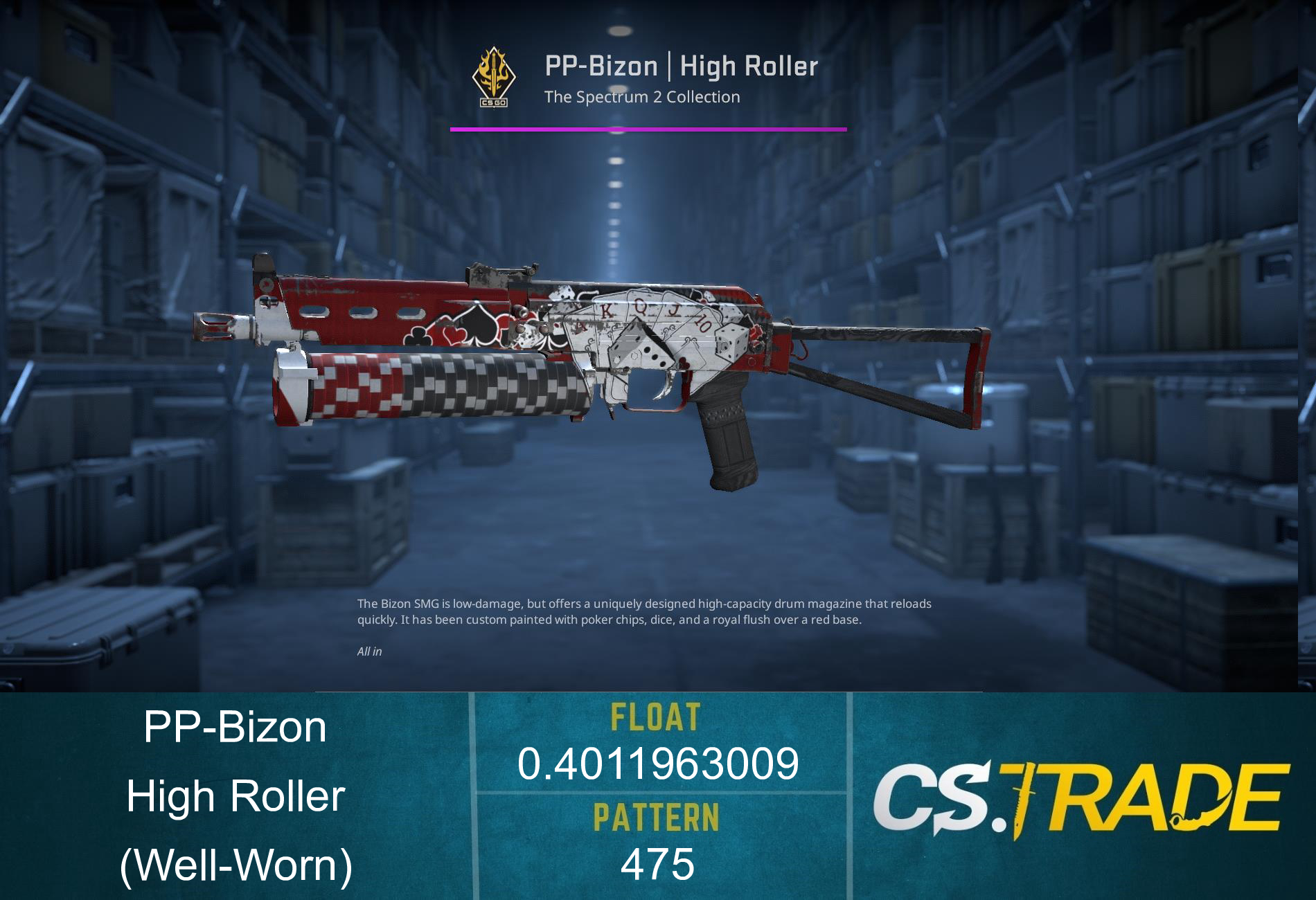 PP-Bizon | High Roller (Well-Worn) Screenshot