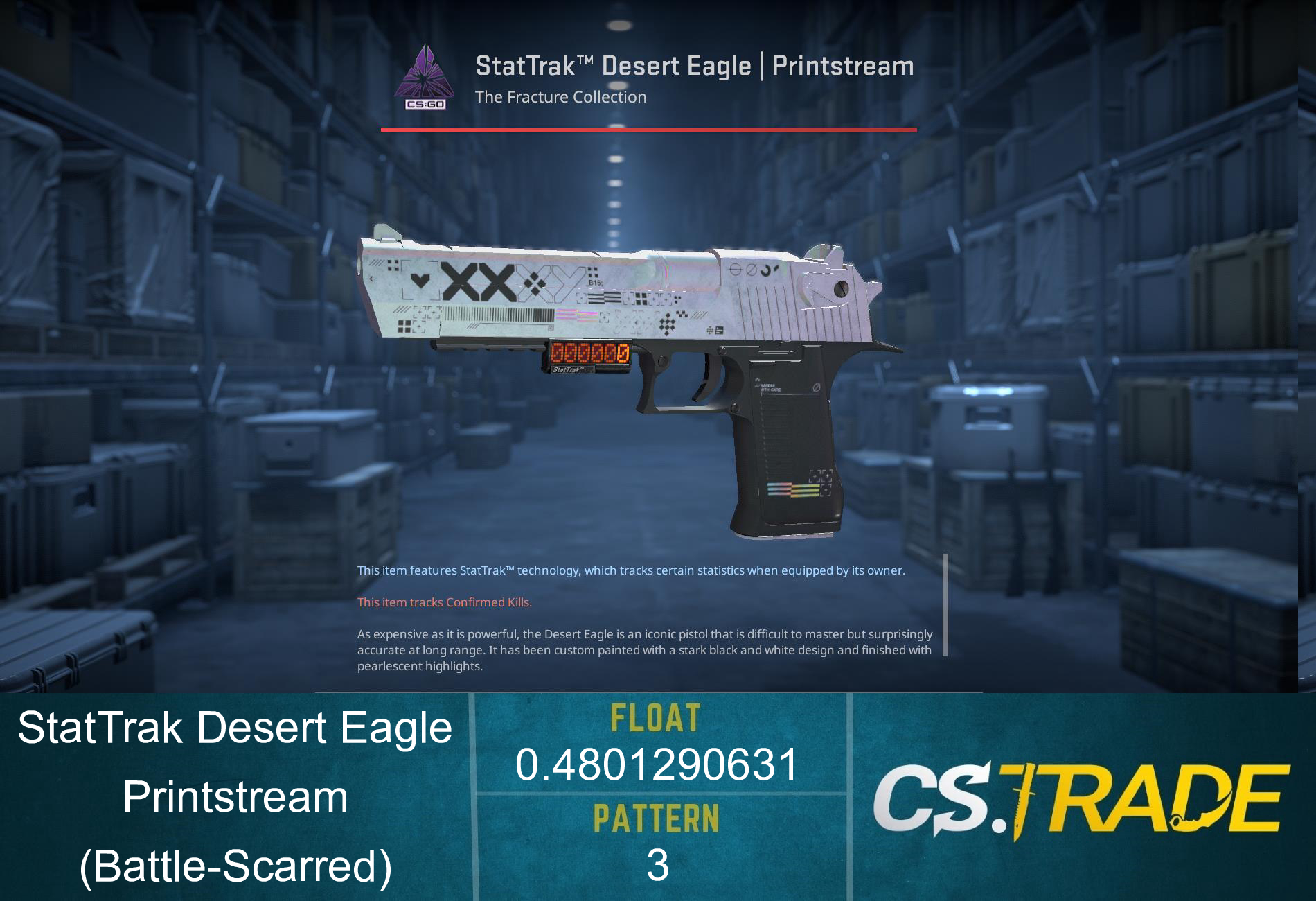 StatTrak™ Desert Eagle | Printstream (Battle-Scarred) Screenshot