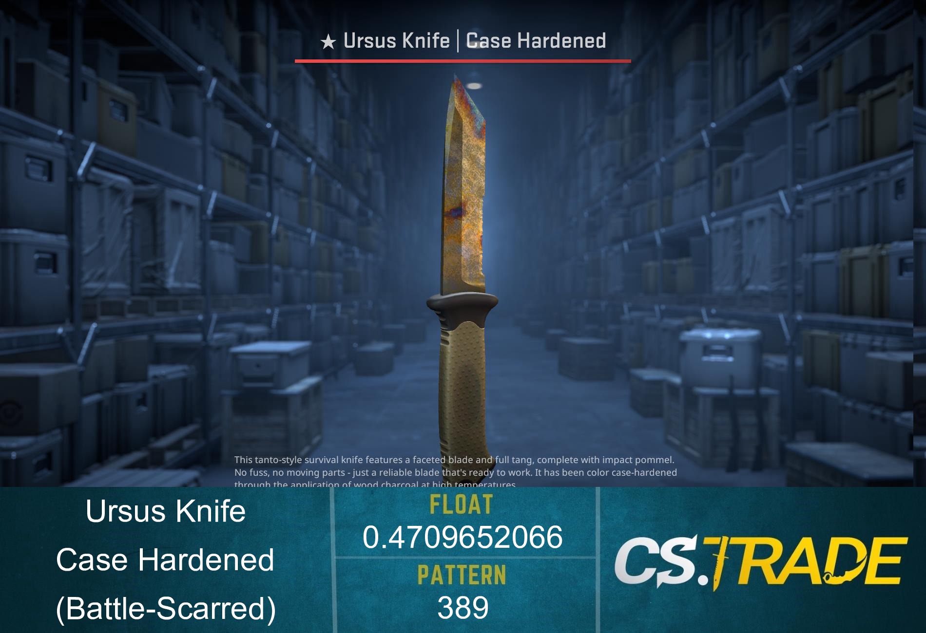 ★ StatTrak™ Ursus Knife | Case Hardened (Battle-Scarred) Screenshot