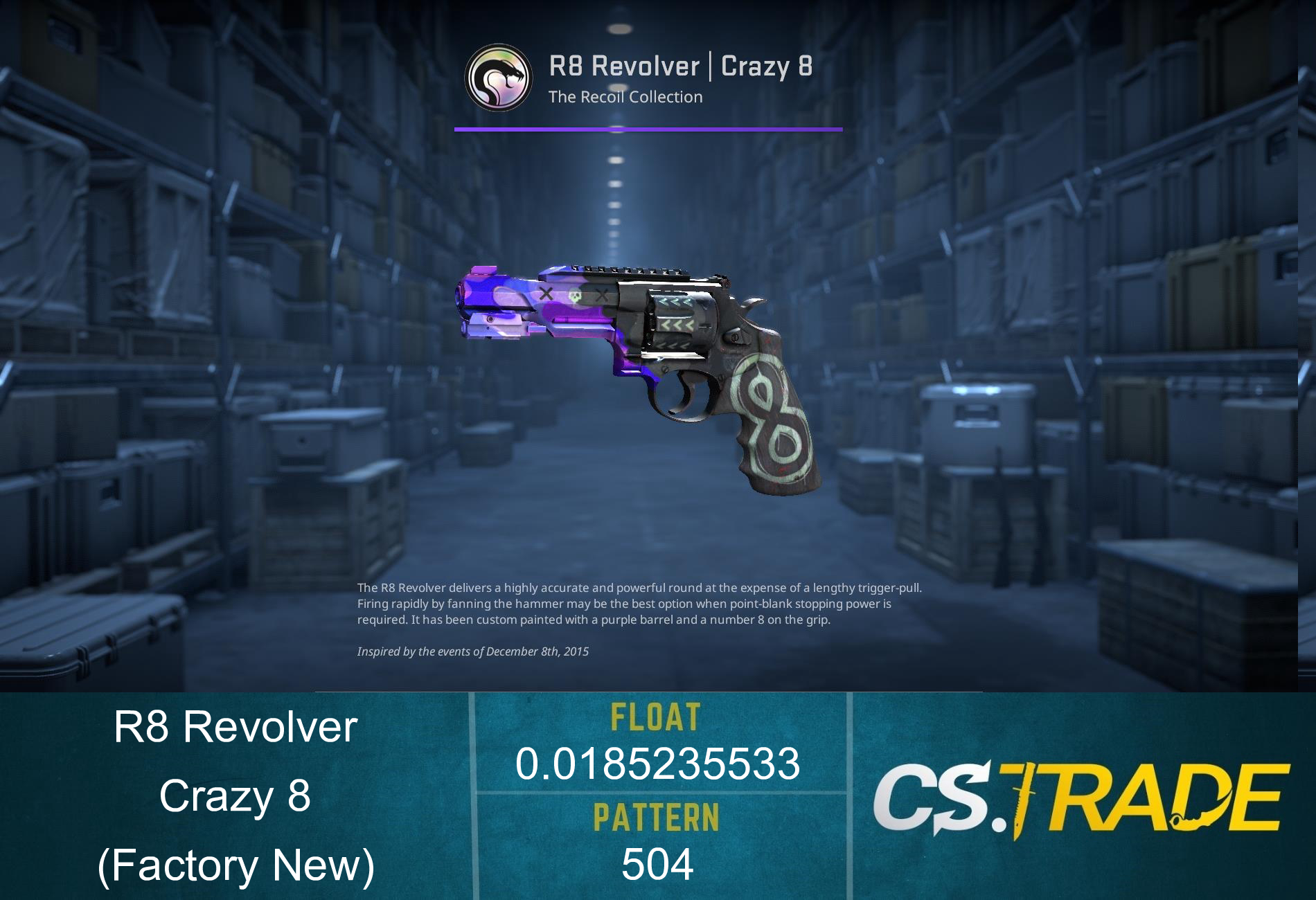 R8 Revolver | Crazy 8 (Factory New) Screenshot