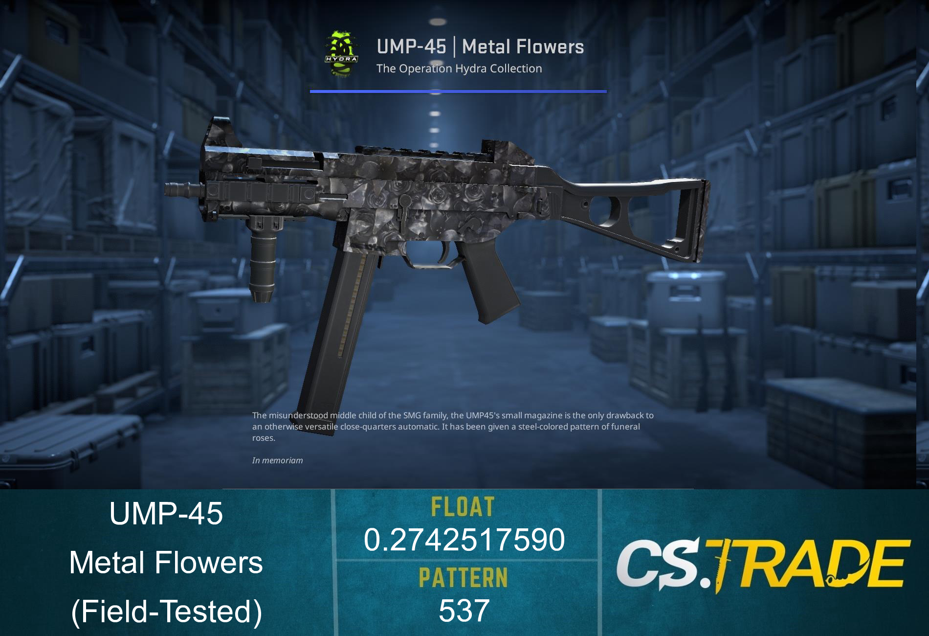 UMP-45 | Metal Flowers (Field-Tested) Screenshot